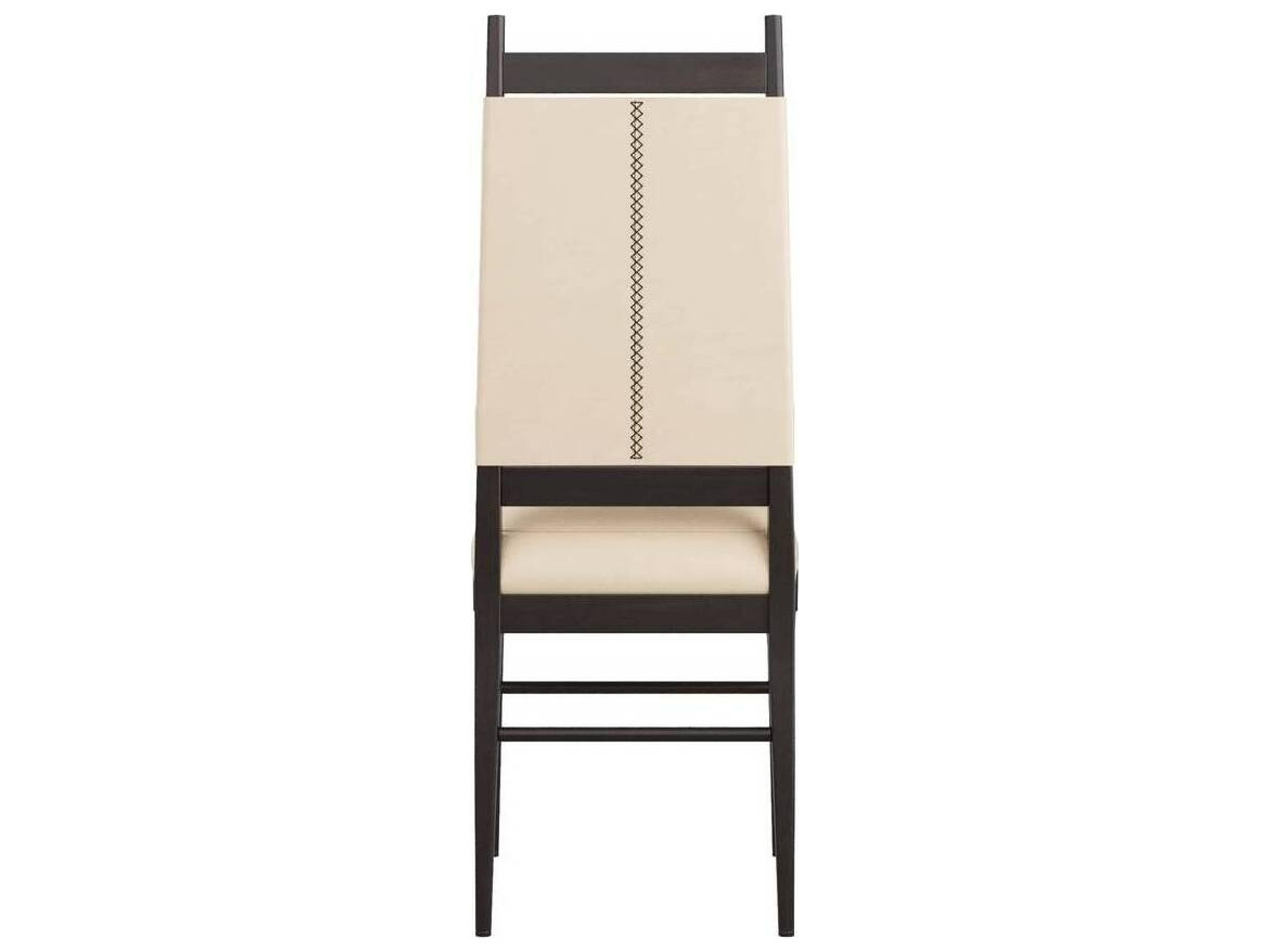 Arteriors Home Keegan Beech Wood Beige Leather Armless Dining Chair