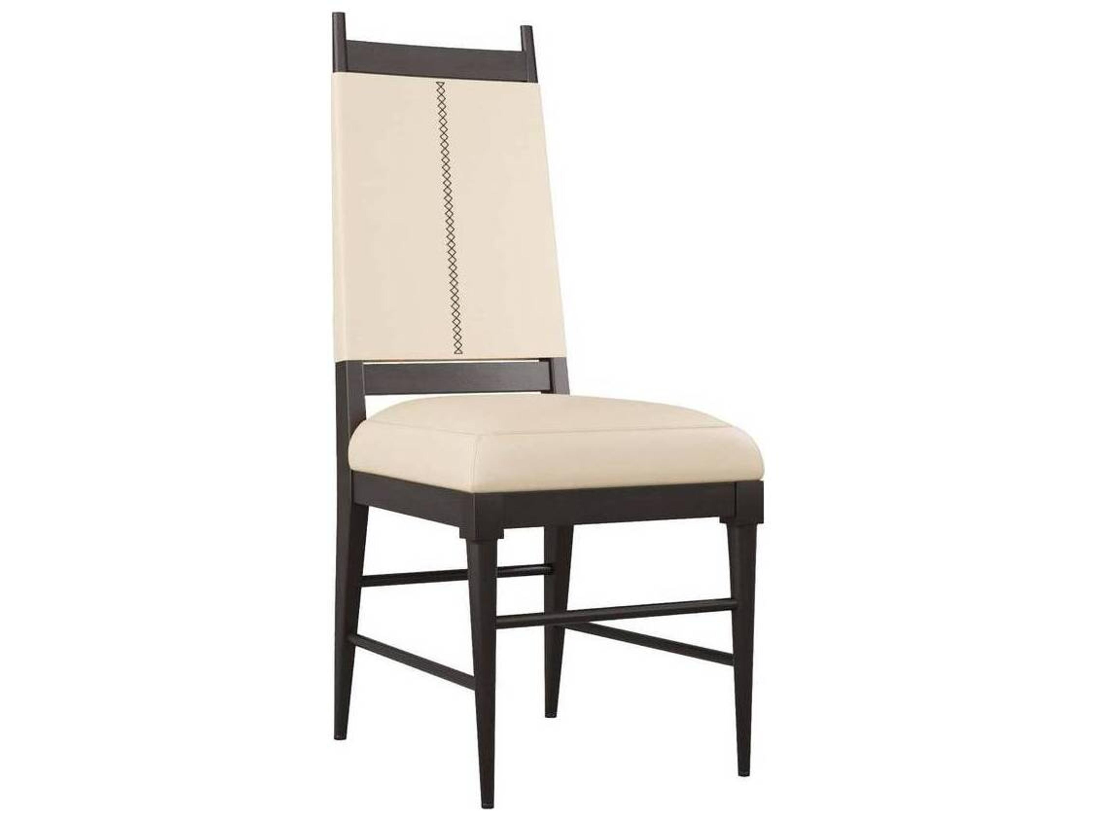 Arteriors Home Keegan Beech Wood Beige Leather Armless Dining Chair