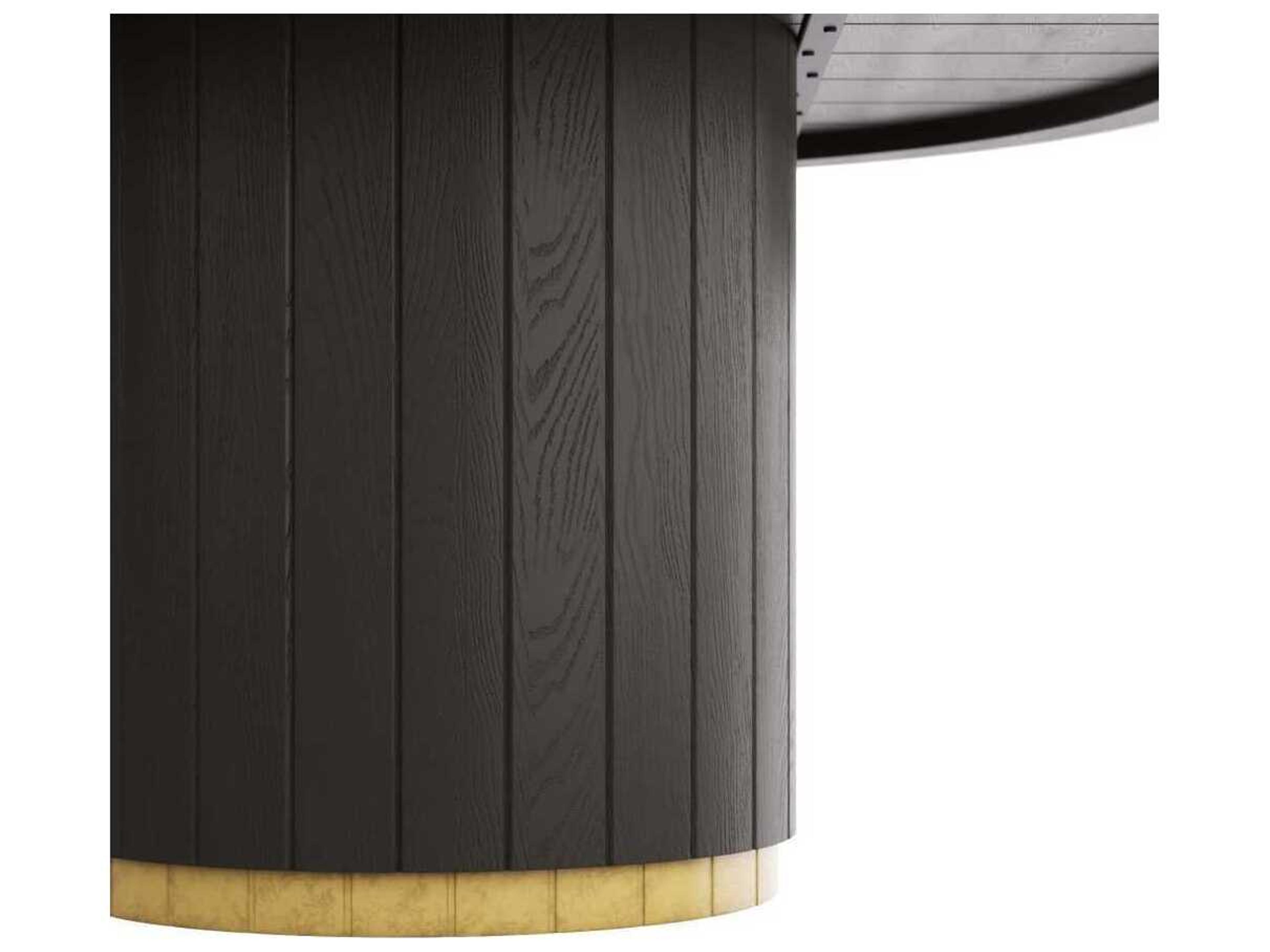 Arteriors Home Reid Round Wood Ebony Dining Table