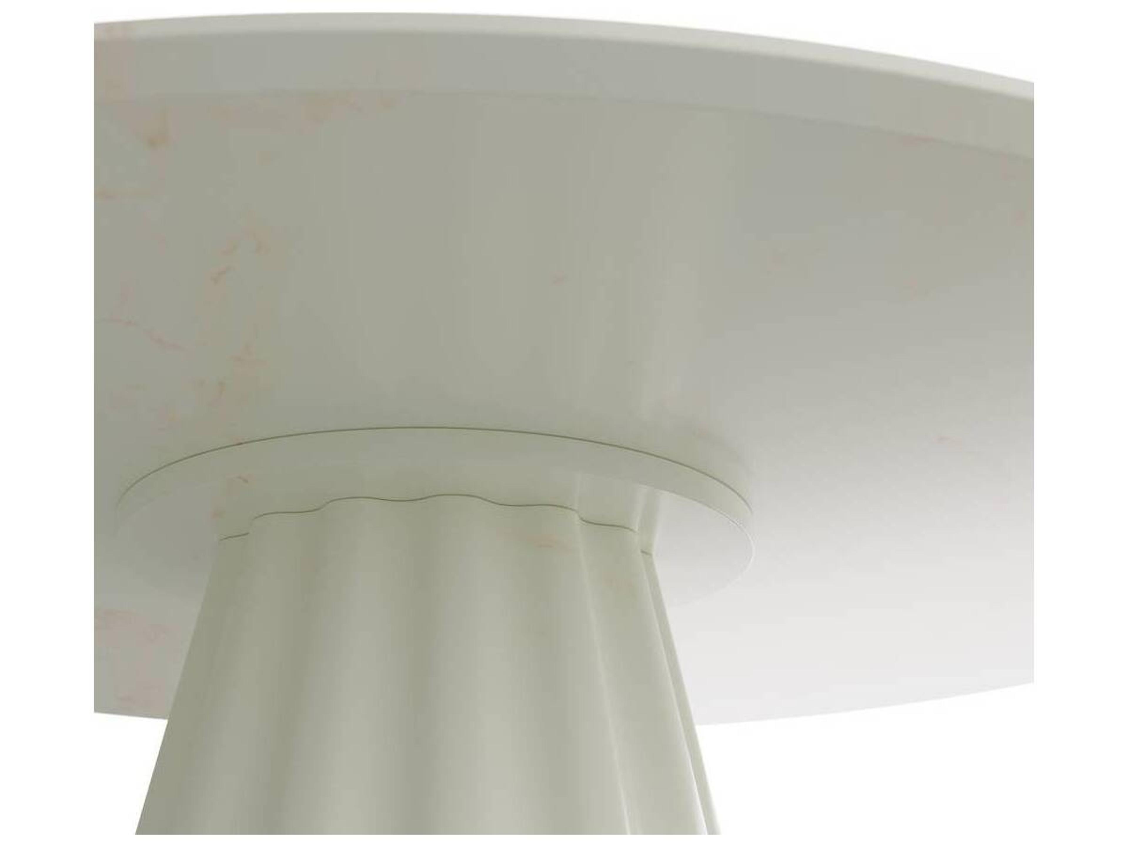 Arteriors Home Rinny Round Marble White Dining Table