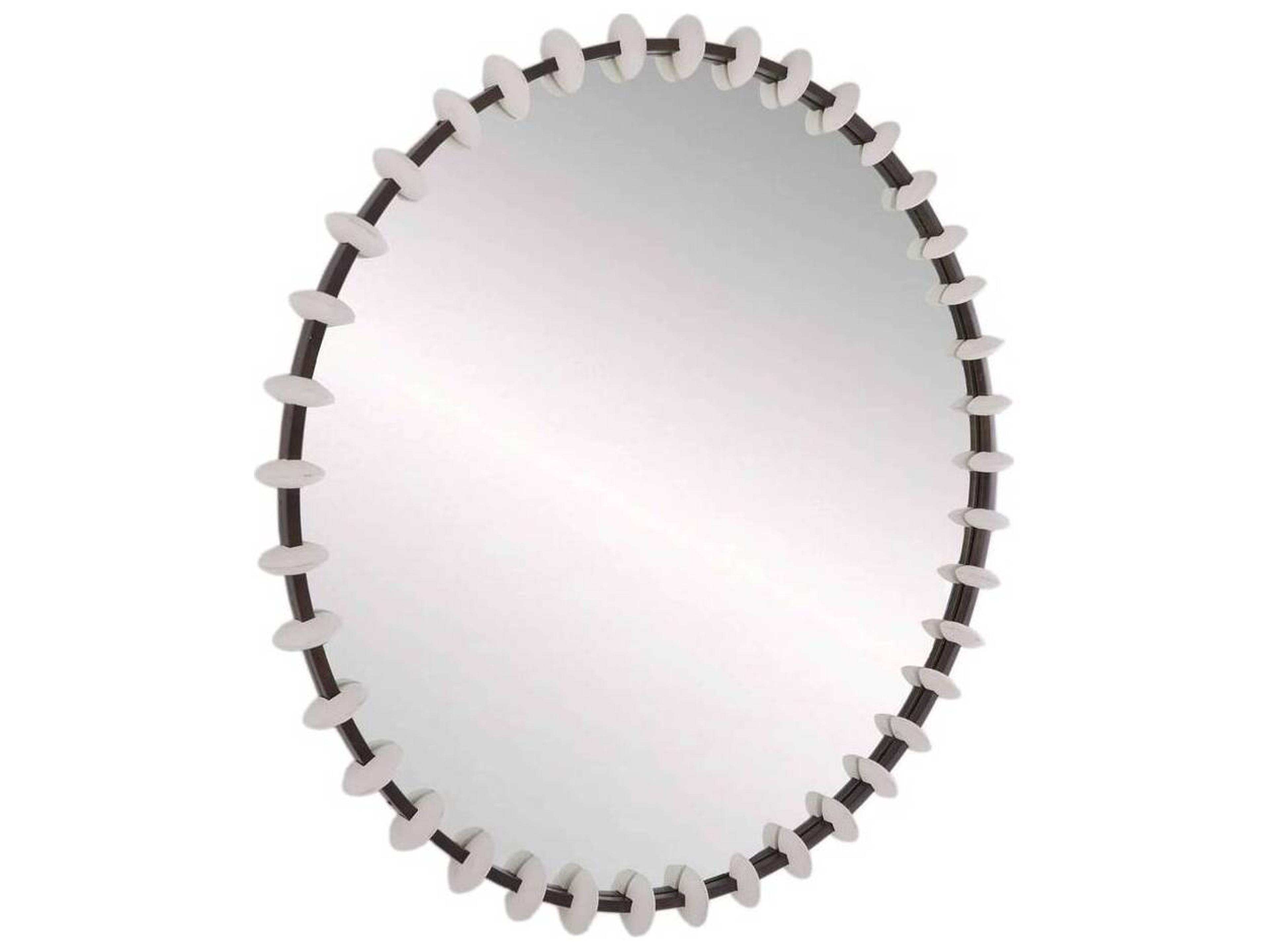 Wall Mirror Pira White Gesso Iron