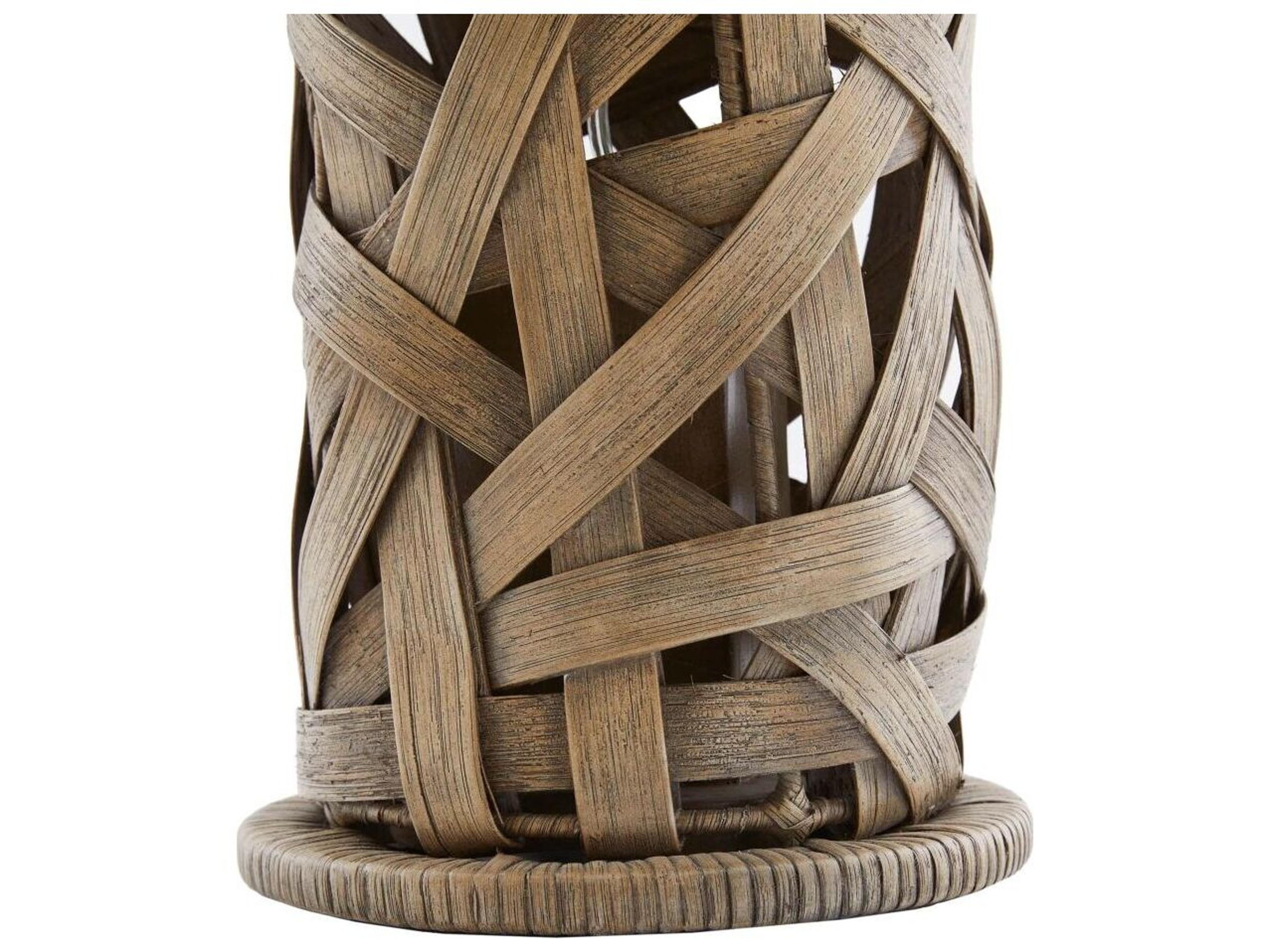 Arteriors Home Horatio Palm Gray Rattan Brown Floor Lamp