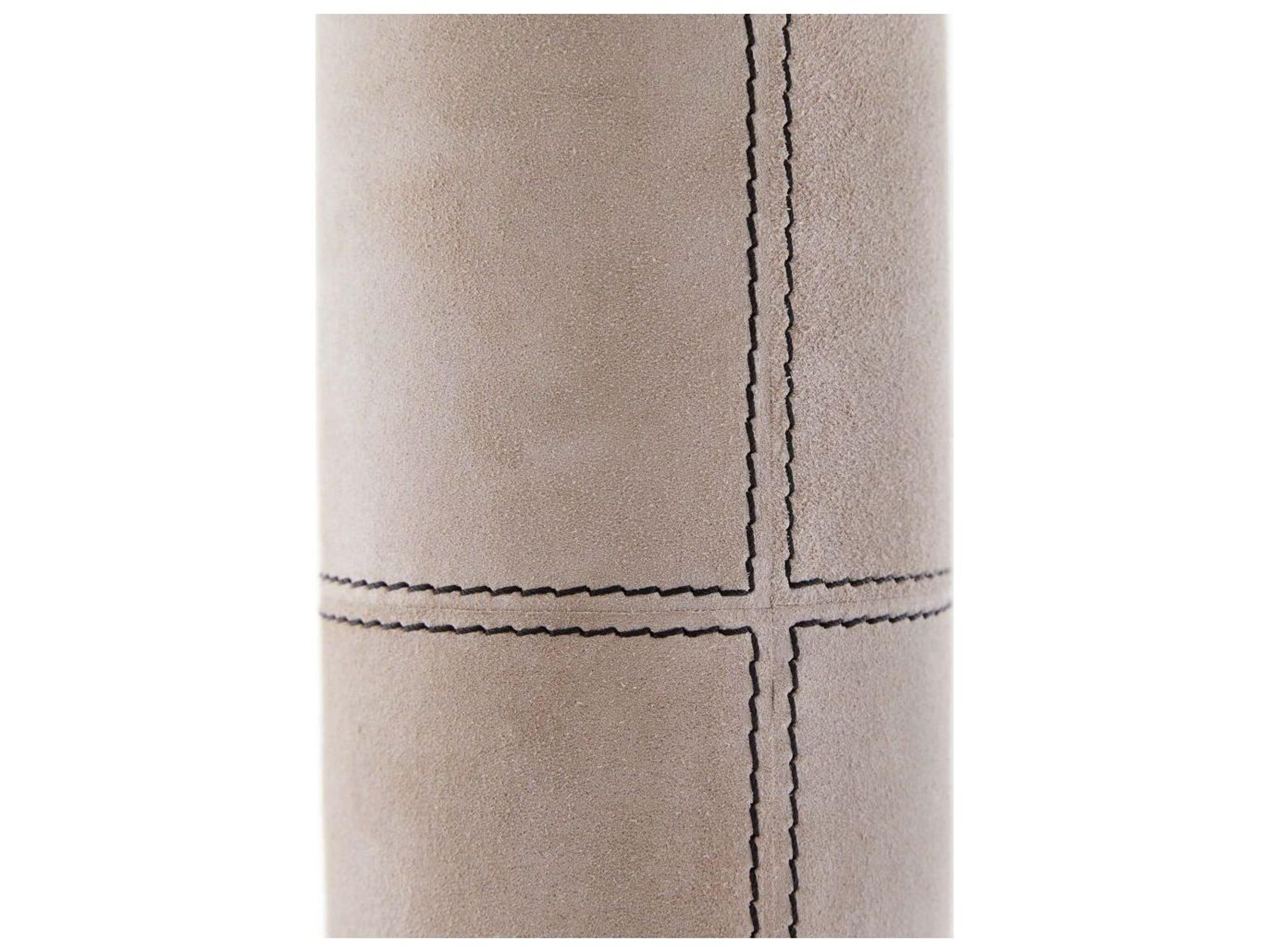 Arteriors Home Russel Bone Suede Bronze Iron Off White Floor Lamp