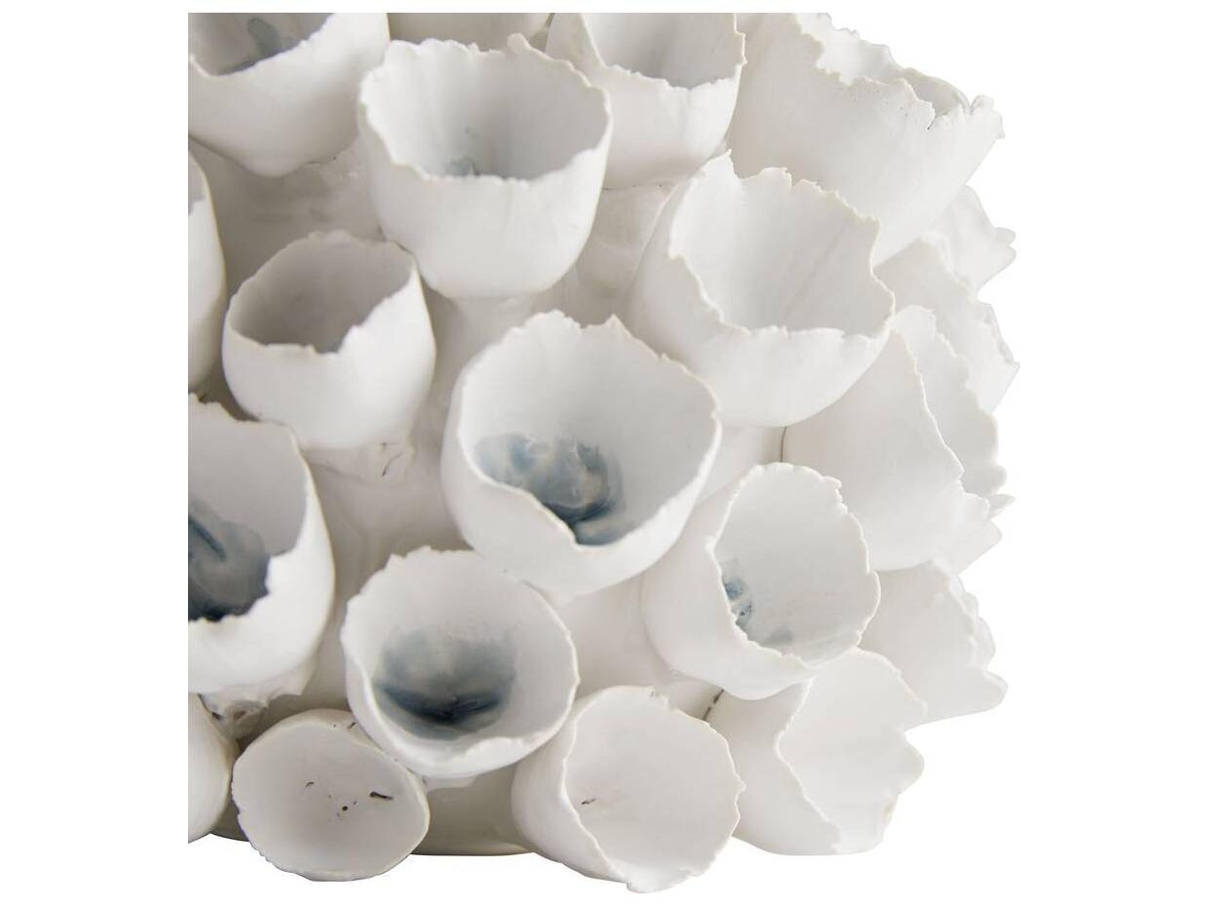 Arteriors Home Dakota White Pale Cornflower Vase Set of 2