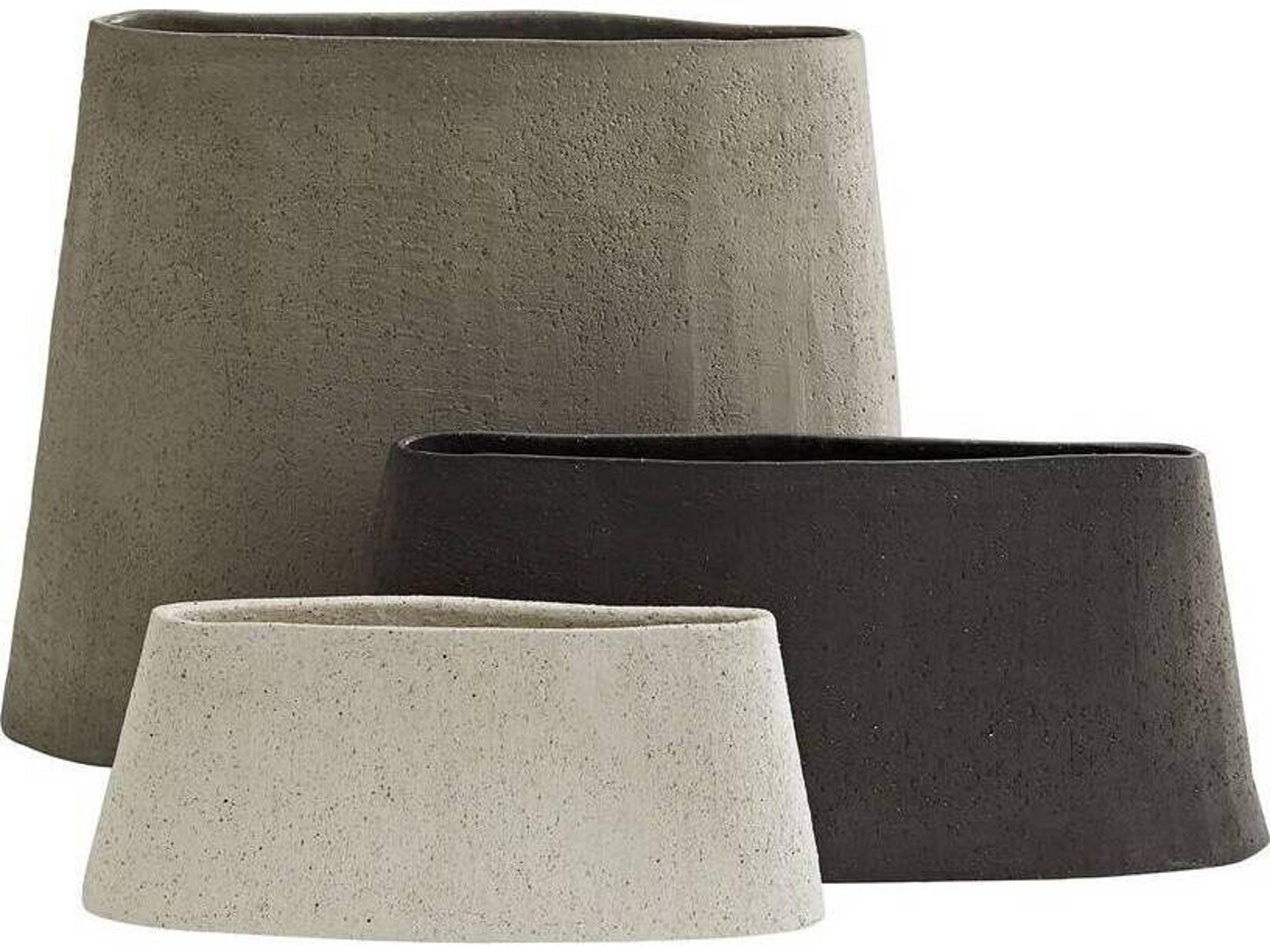 Arteriors Home Hasta Gray Ceramic Vase Set of 3
