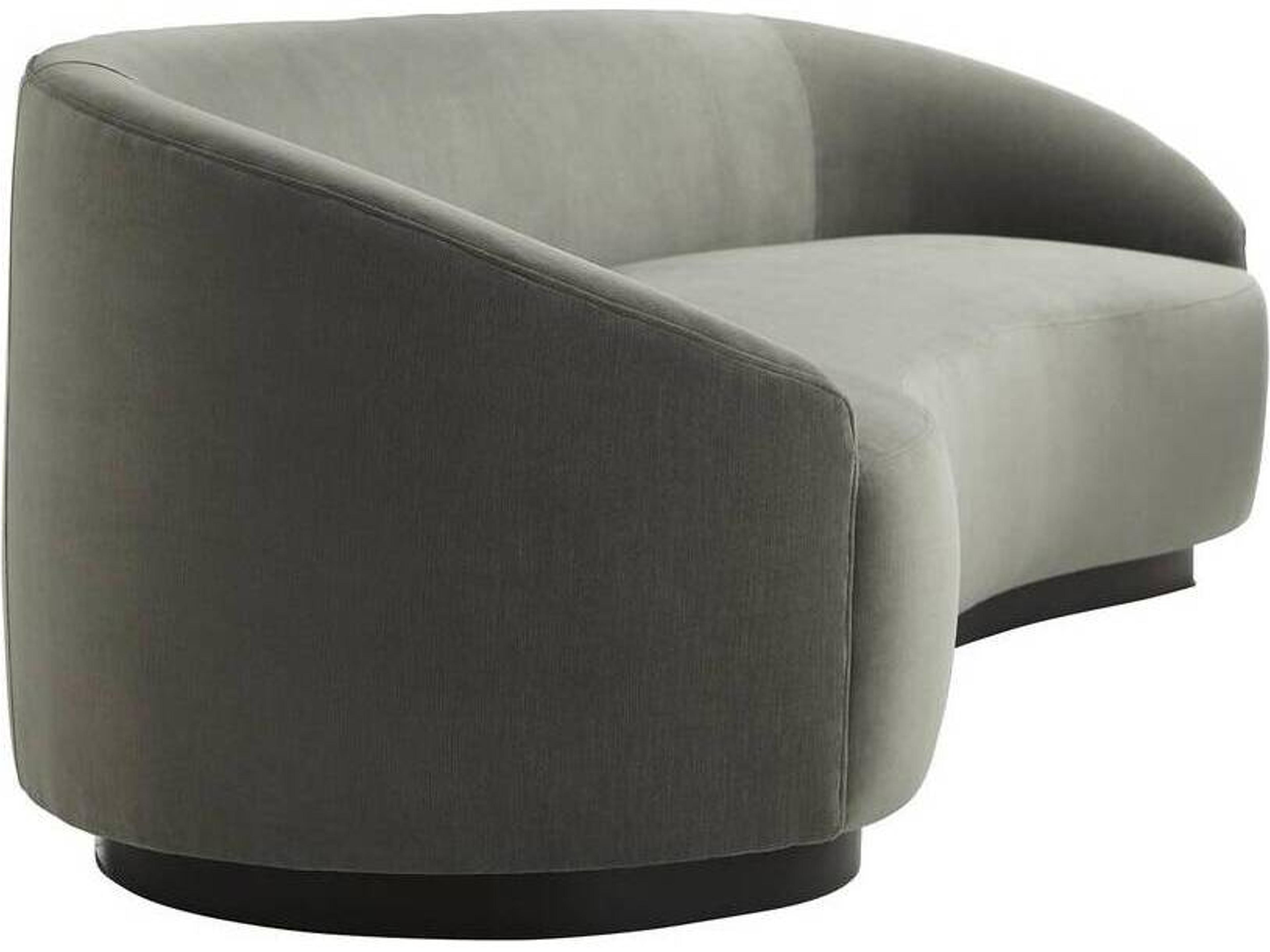 Arteriors Home Turner Sharkskin Gray Velvet Upholstered Sofa