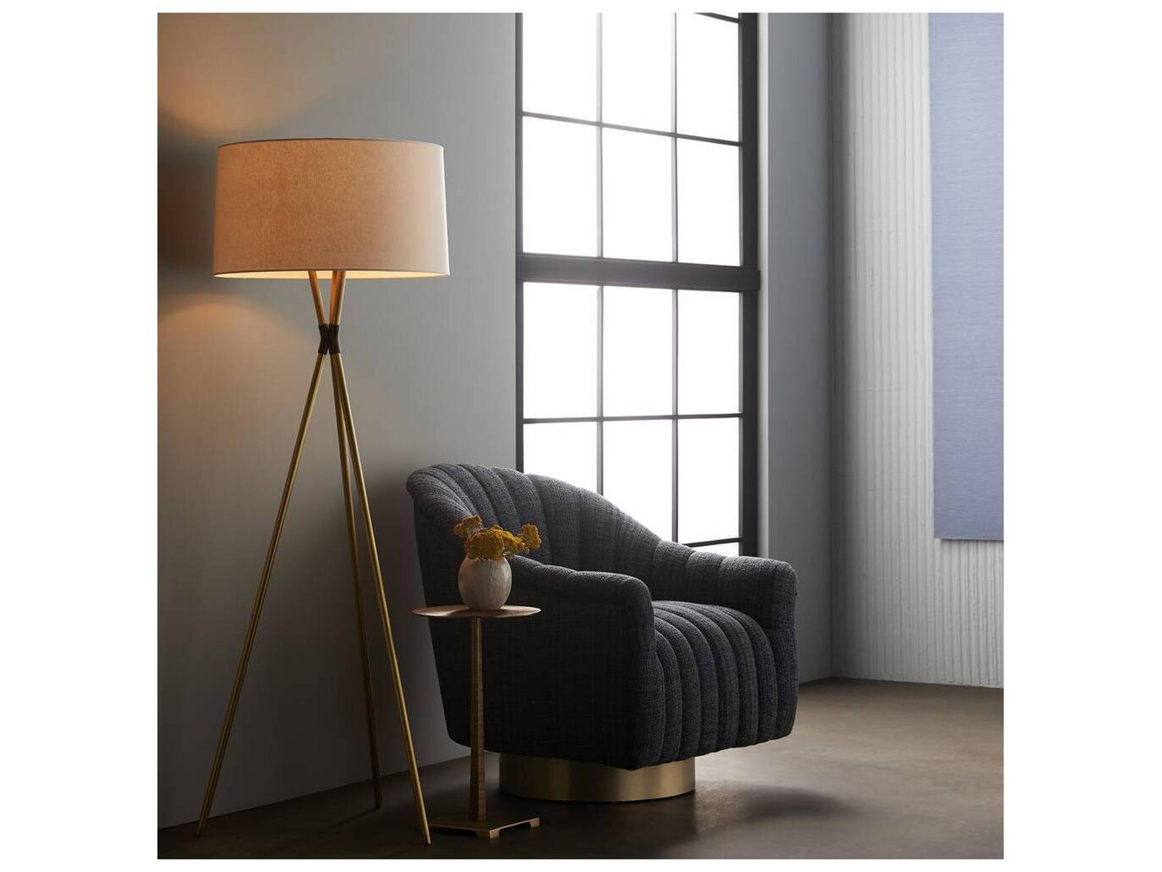 Arteriors Home Springsteen Swivel Blue Accent Chair