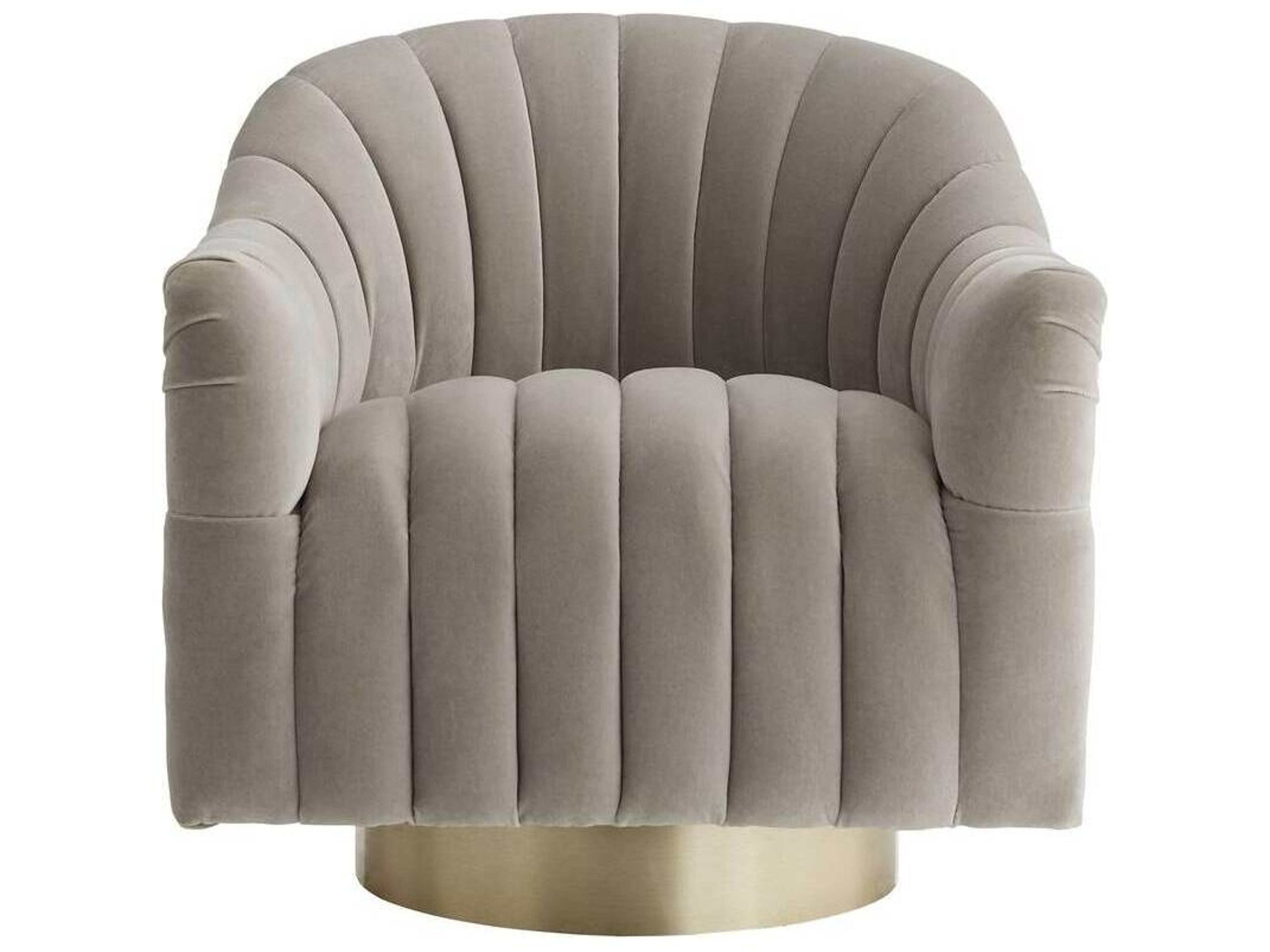 Swivel Accent Chair Springsteen Flint Velvet Champagne
