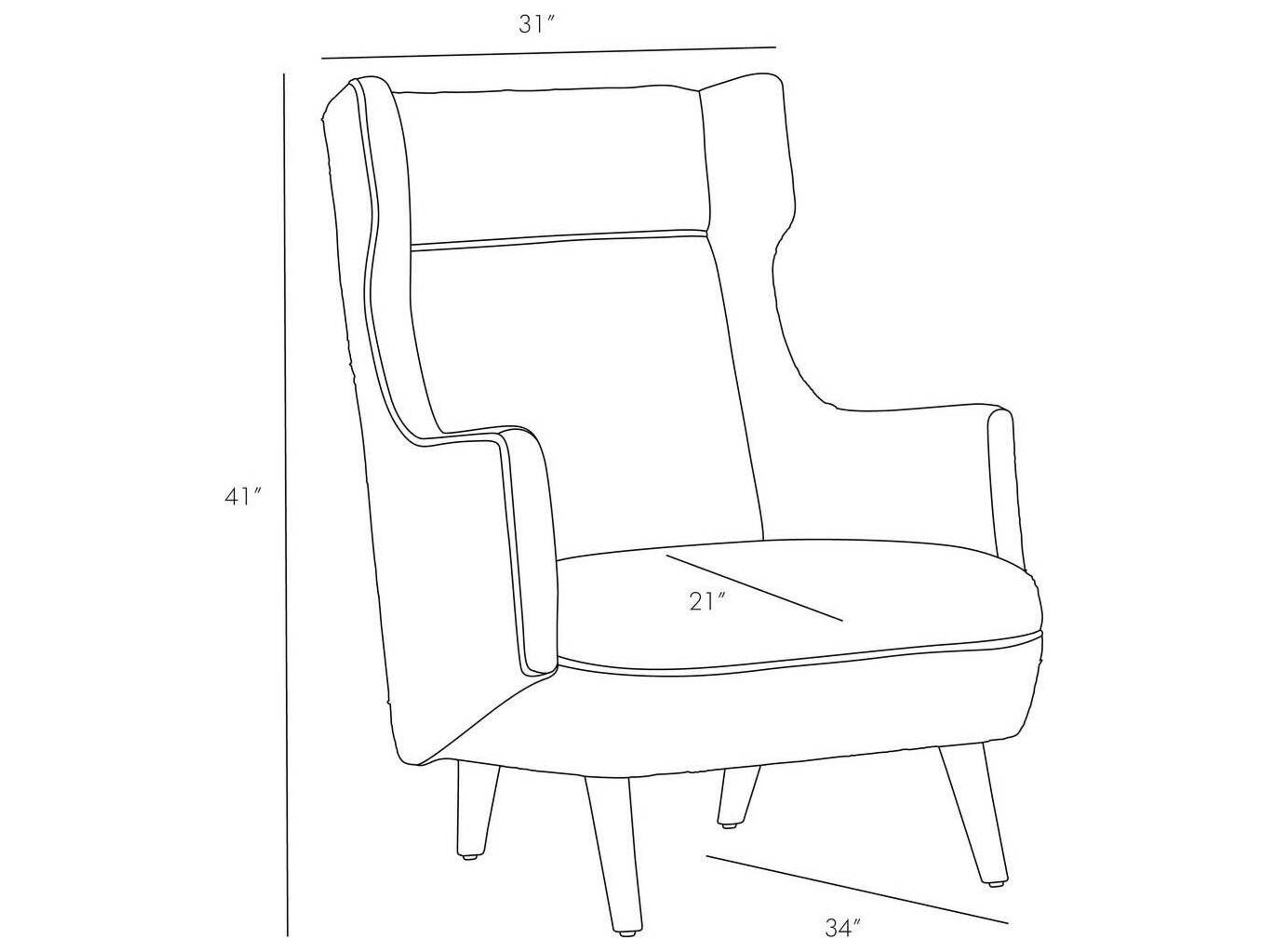 Arteriors Home Budelli Brown Leather Accent Chair
