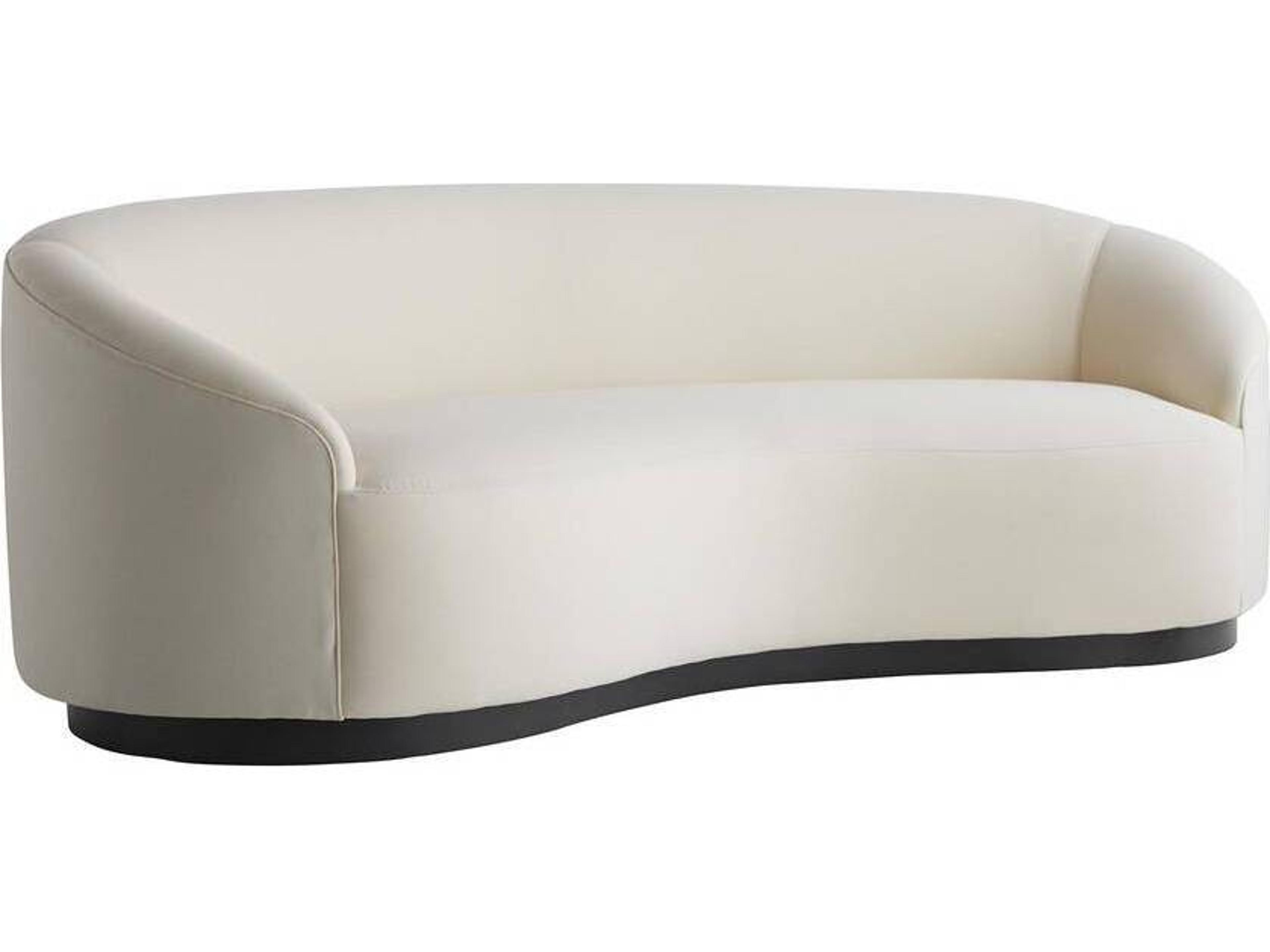 Turner Sofa White Muslin Curved Silhouette