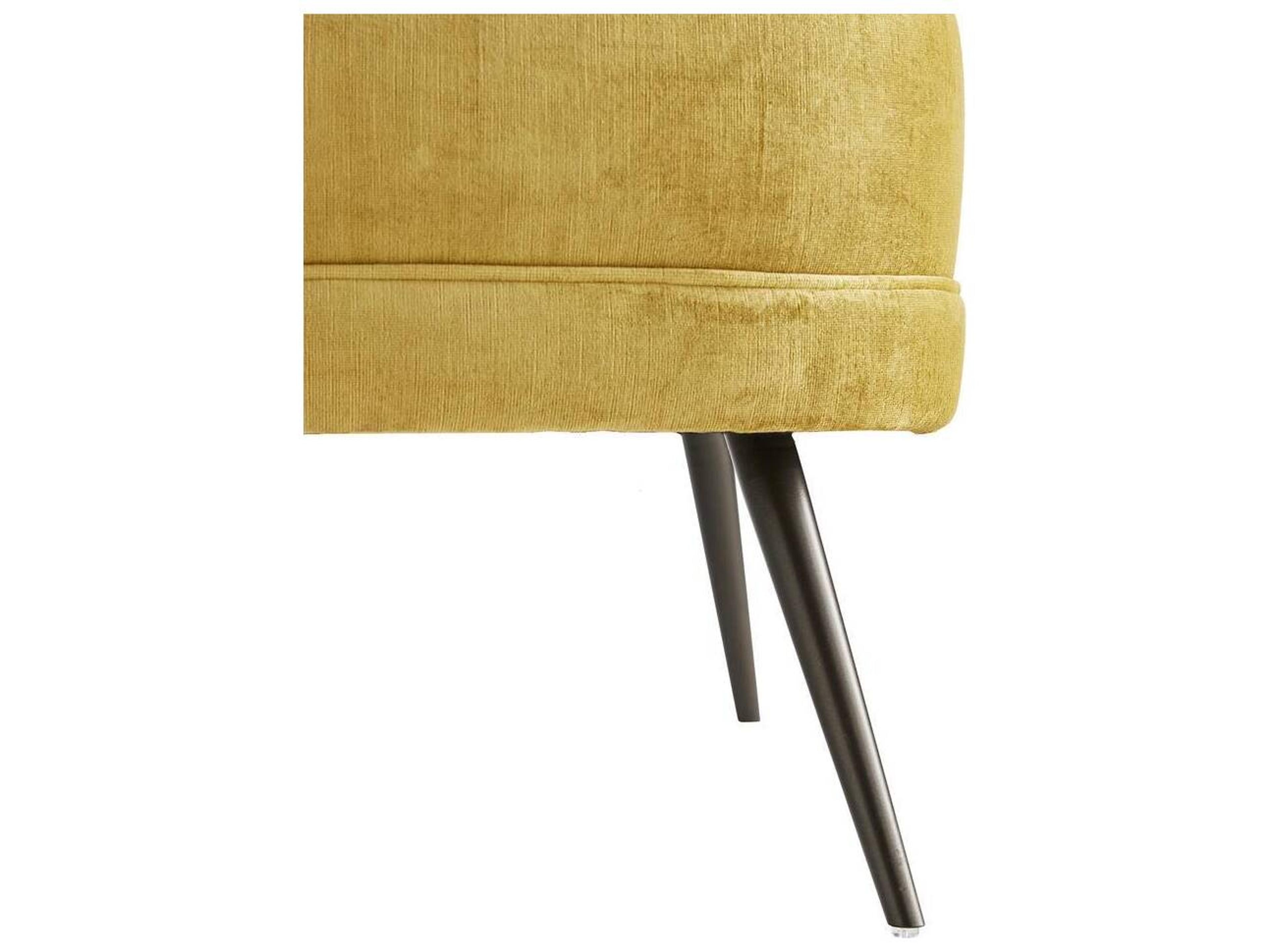 Arteriors Home Kitts Yellow Velvet Accent Chair