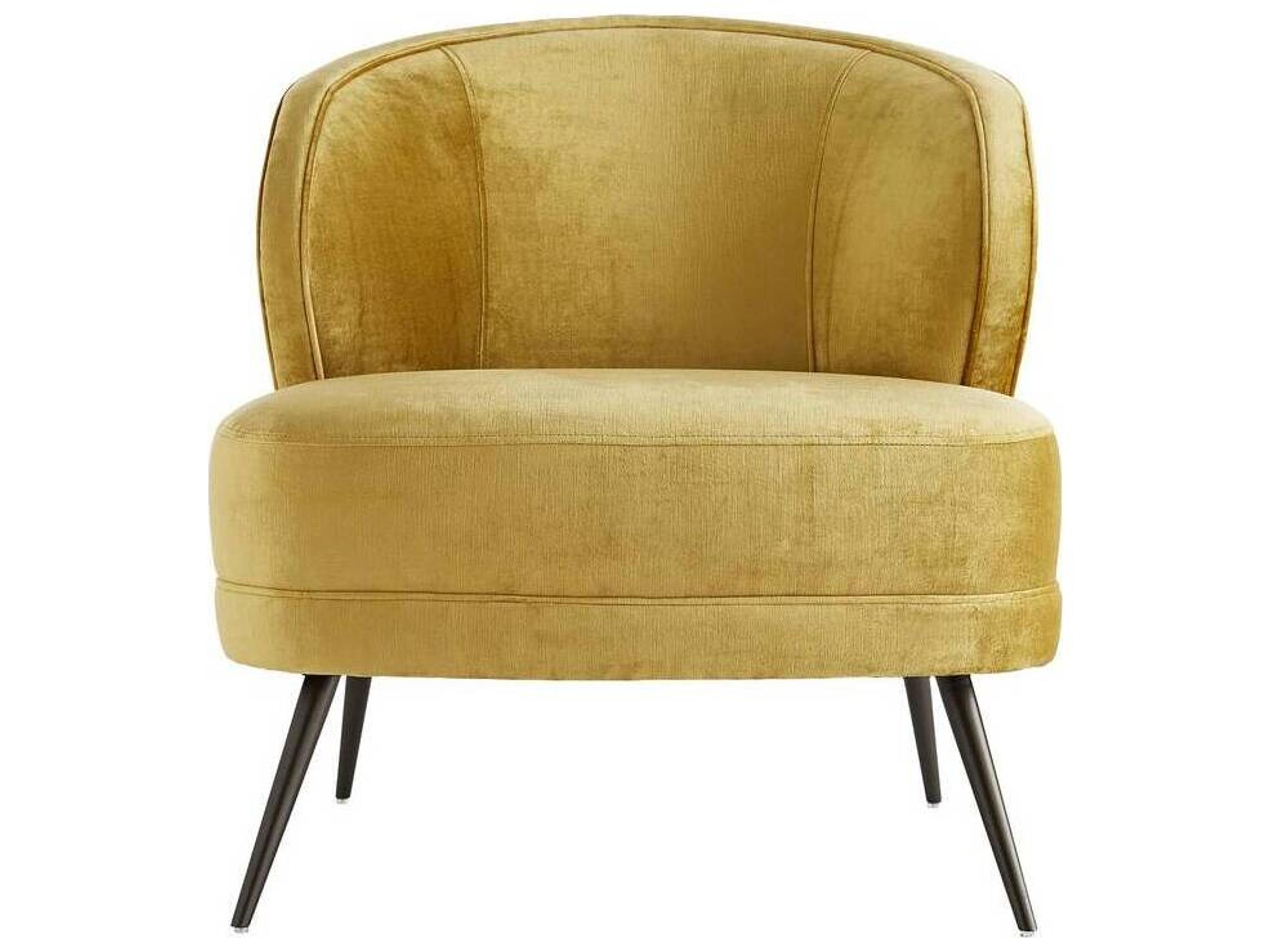 Arteriors Home Kitts Yellow Velvet Accent Chair