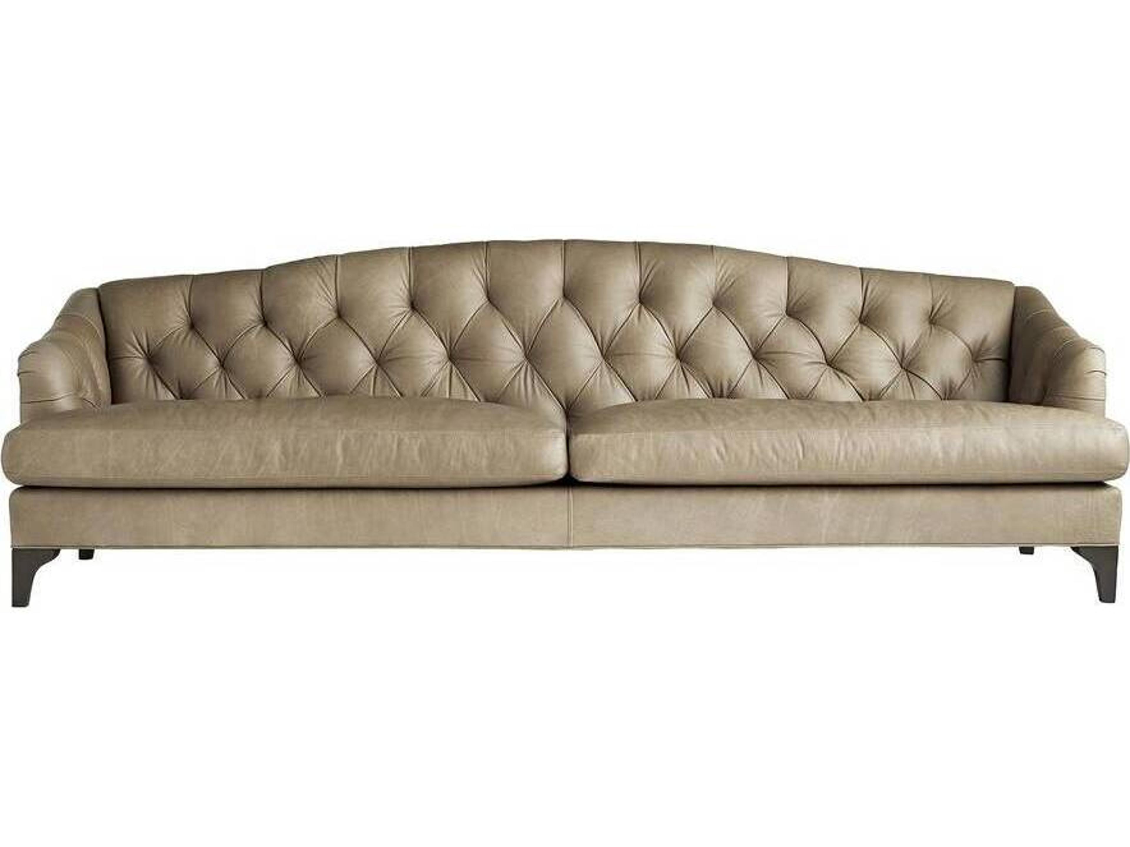 Klein Leather Sofa Mushroom Chesterfield