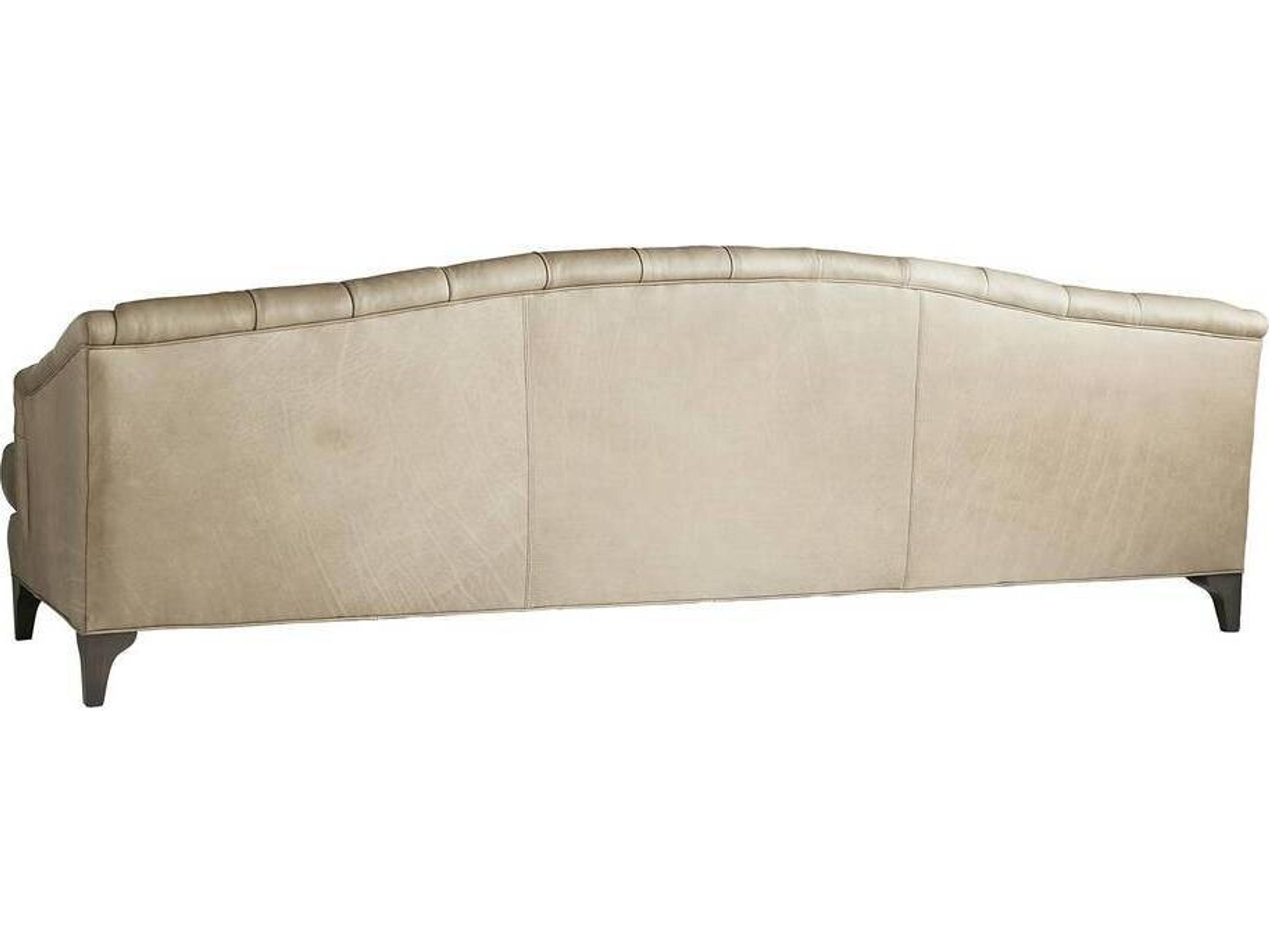 Arteriors Home Klein Mushroom Grey Ash Leather Sofa