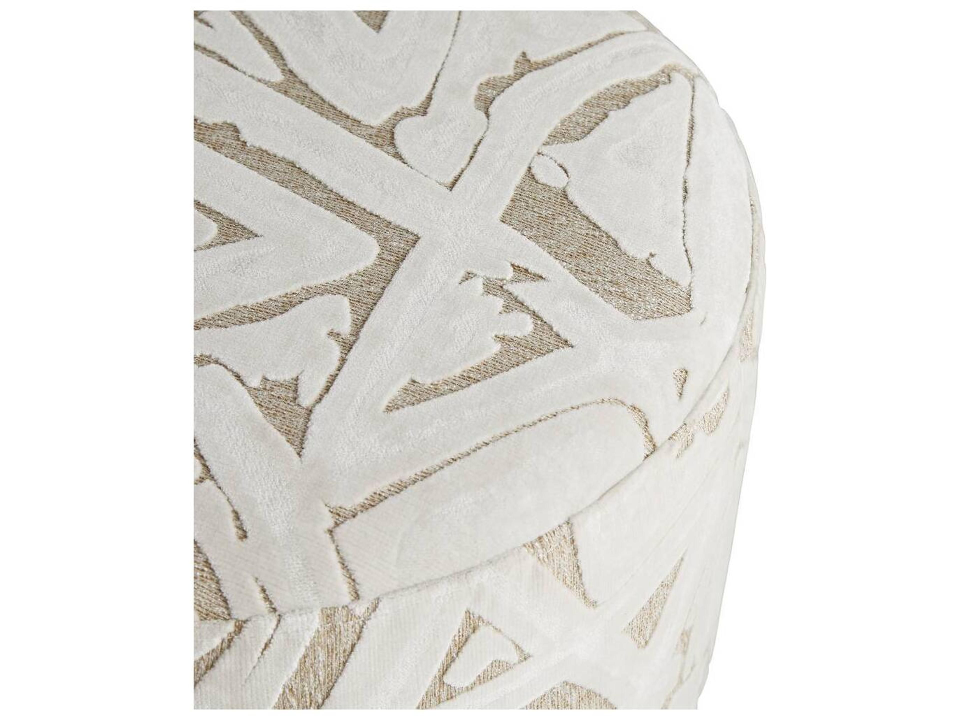 Arteriors Home Avalon Swiss Coffee White Upholstered Ottoman