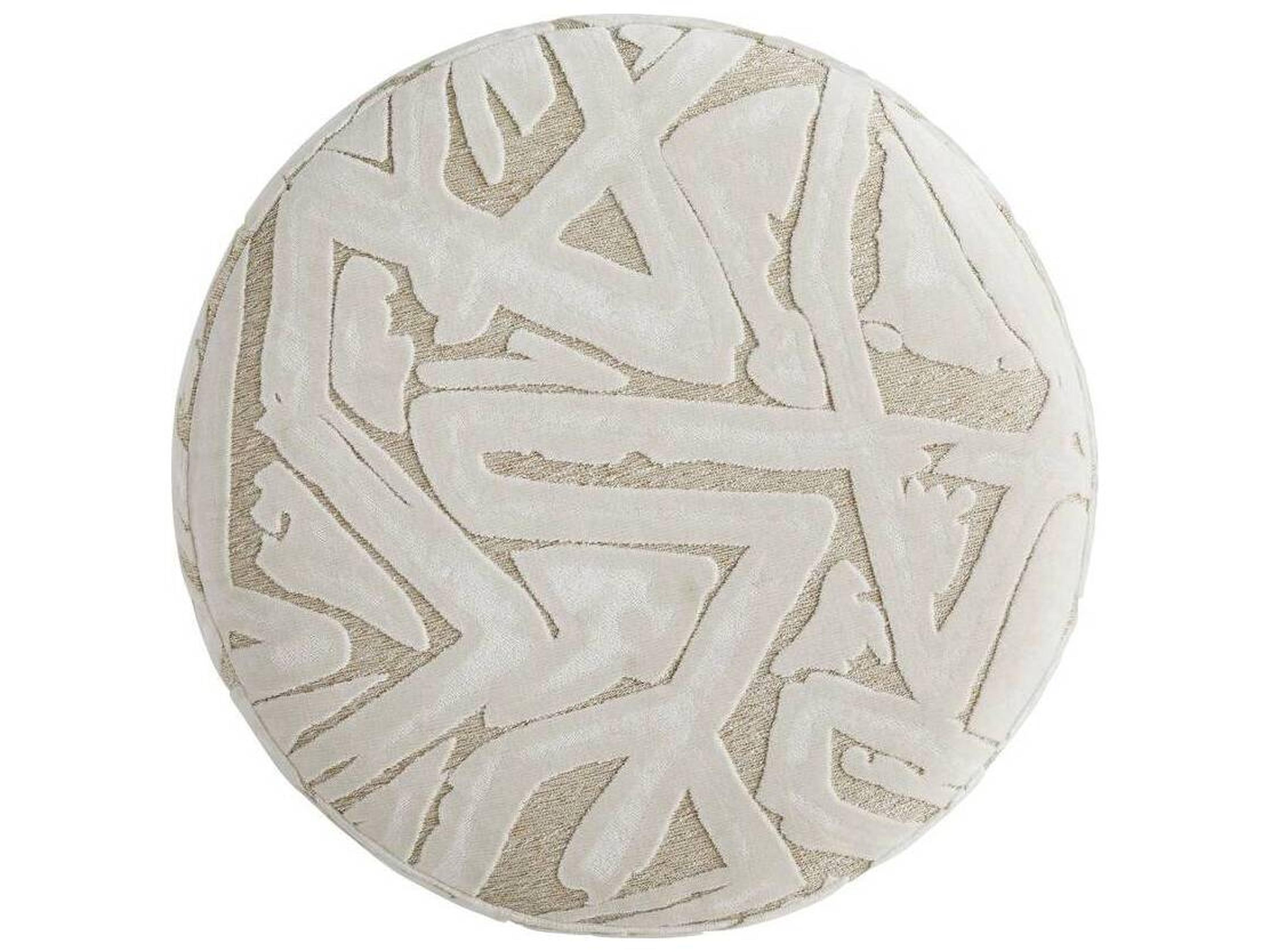 Arteriors Home Avalon Swiss Coffee White Upholstered Ottoman