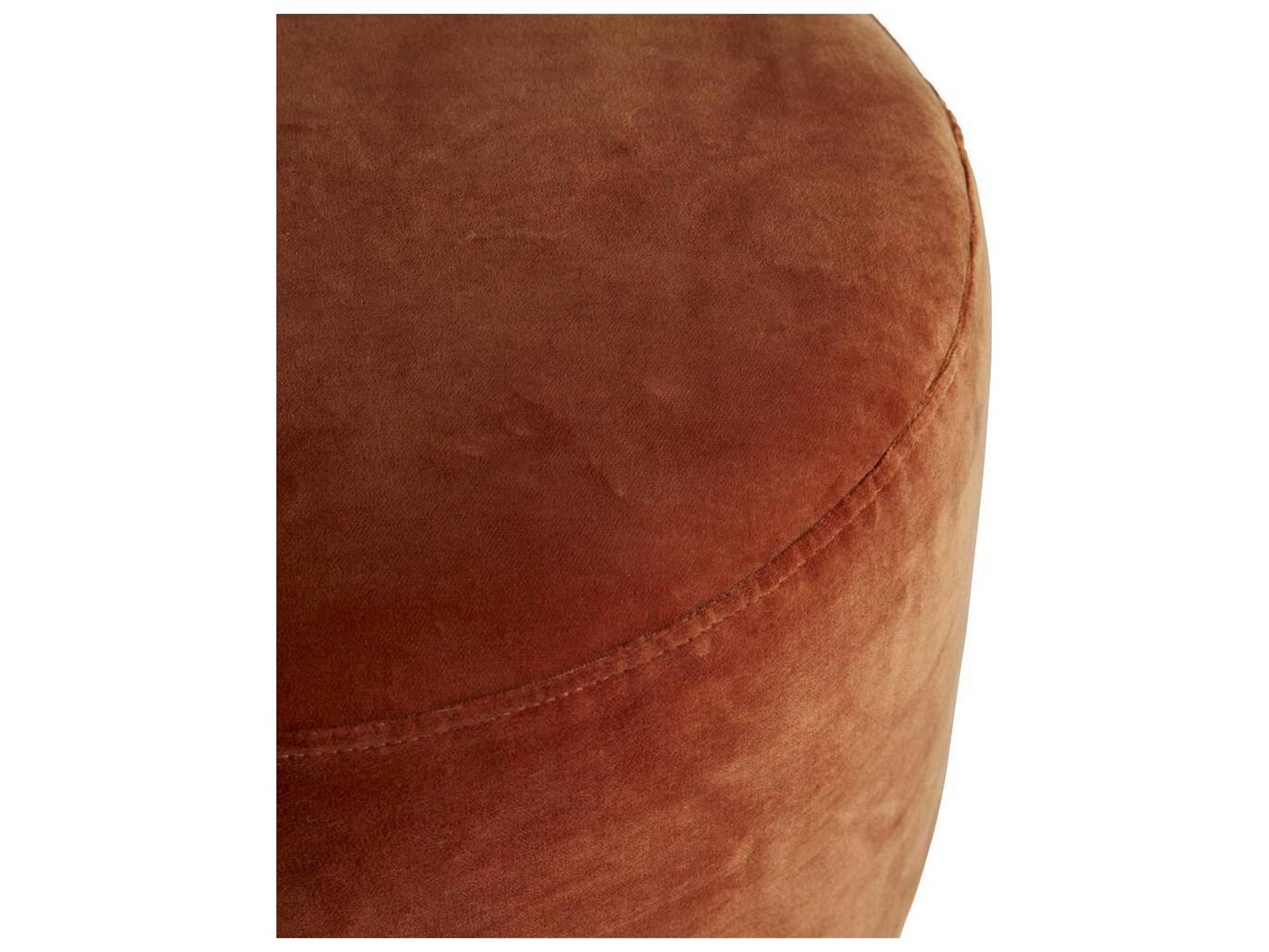 Arteriors Home Avalon Persimmon Velvet Red Upholstered Ottoman