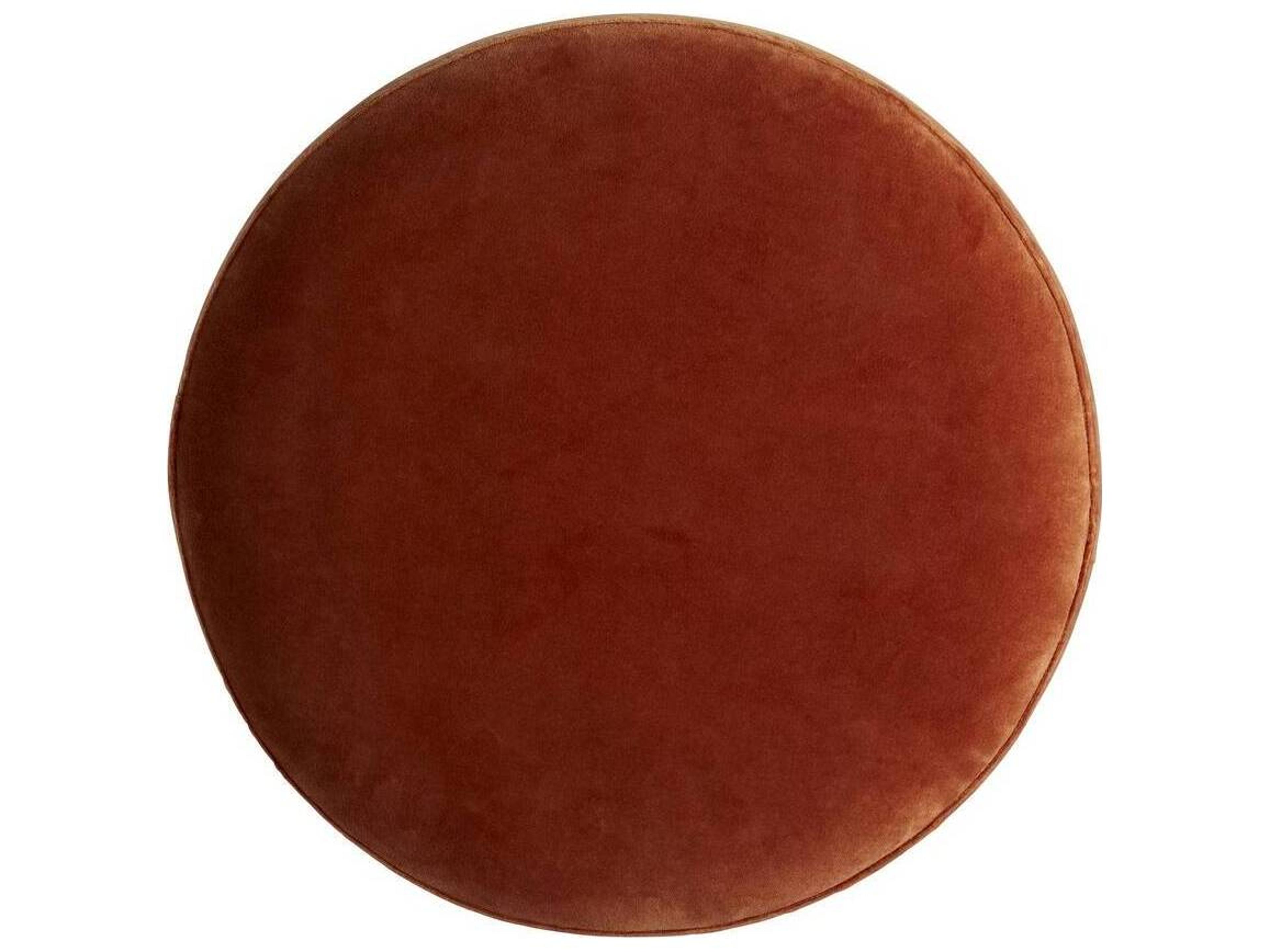 Arteriors Home Avalon Persimmon Velvet Red Upholstered Ottoman