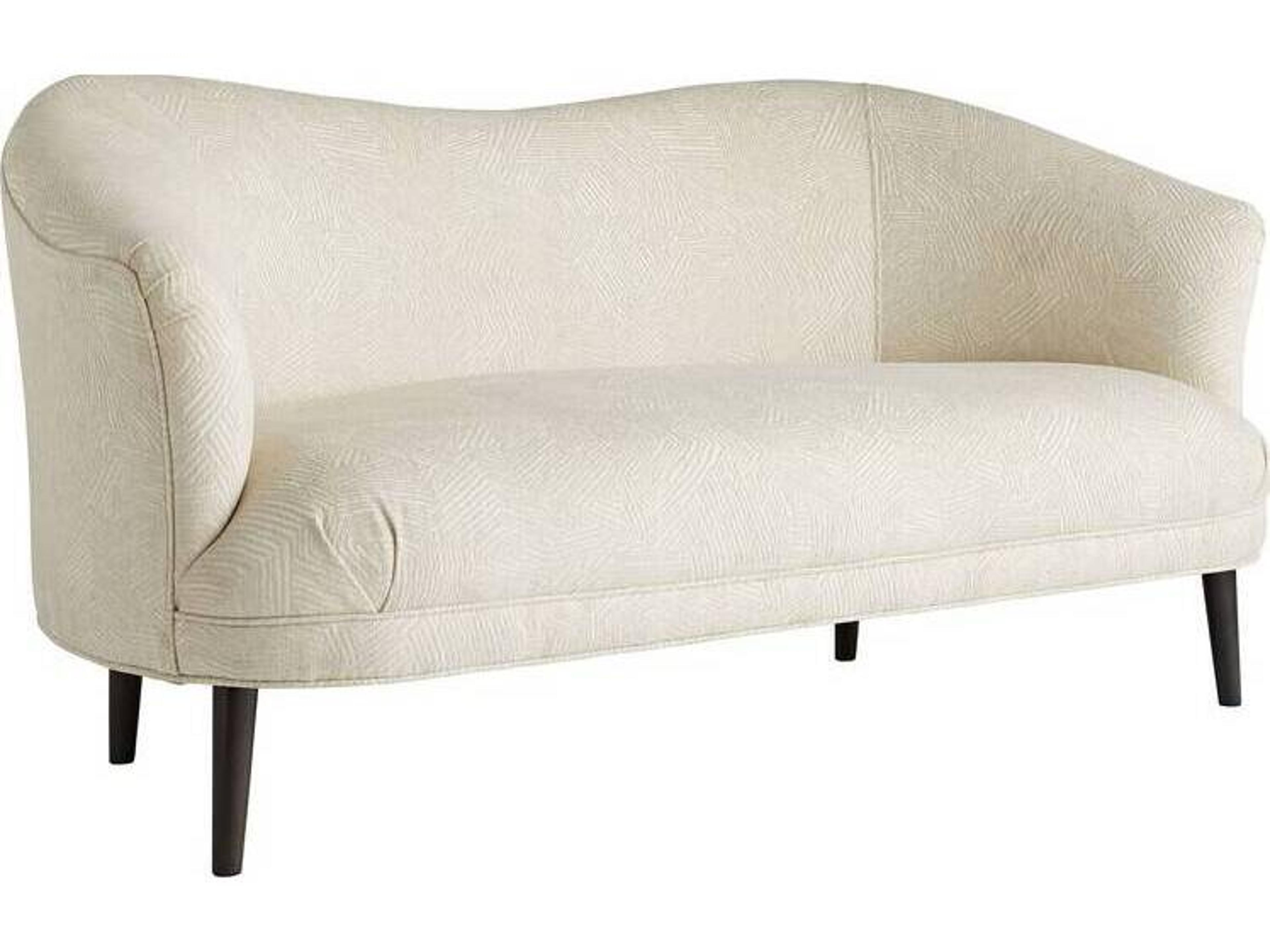 Duprey Settee Textured Ivory Modern Loveseat