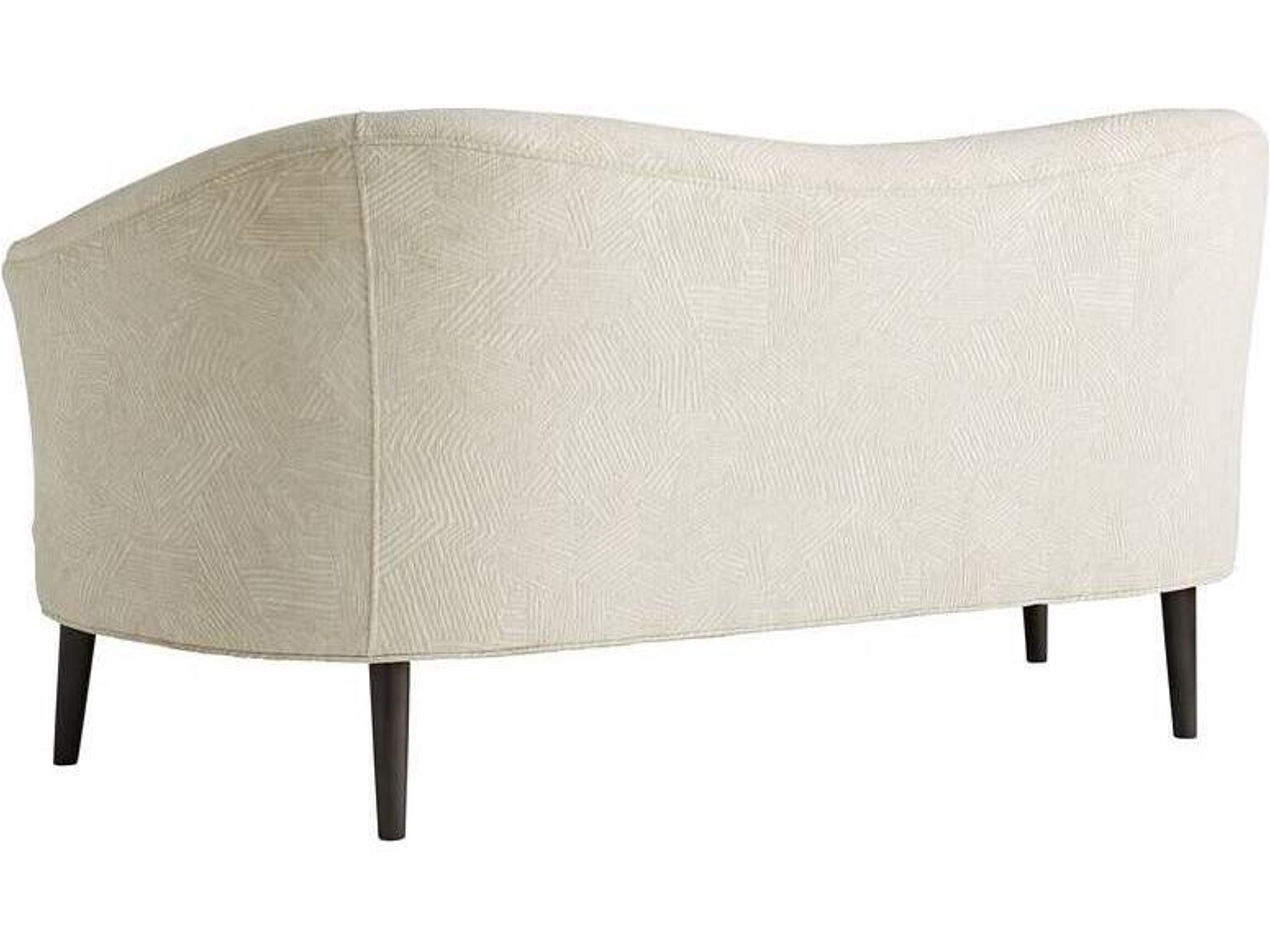 Arteriors Home Duprey Textured Ivory Grey Ash Beige Upholstered Loveseat