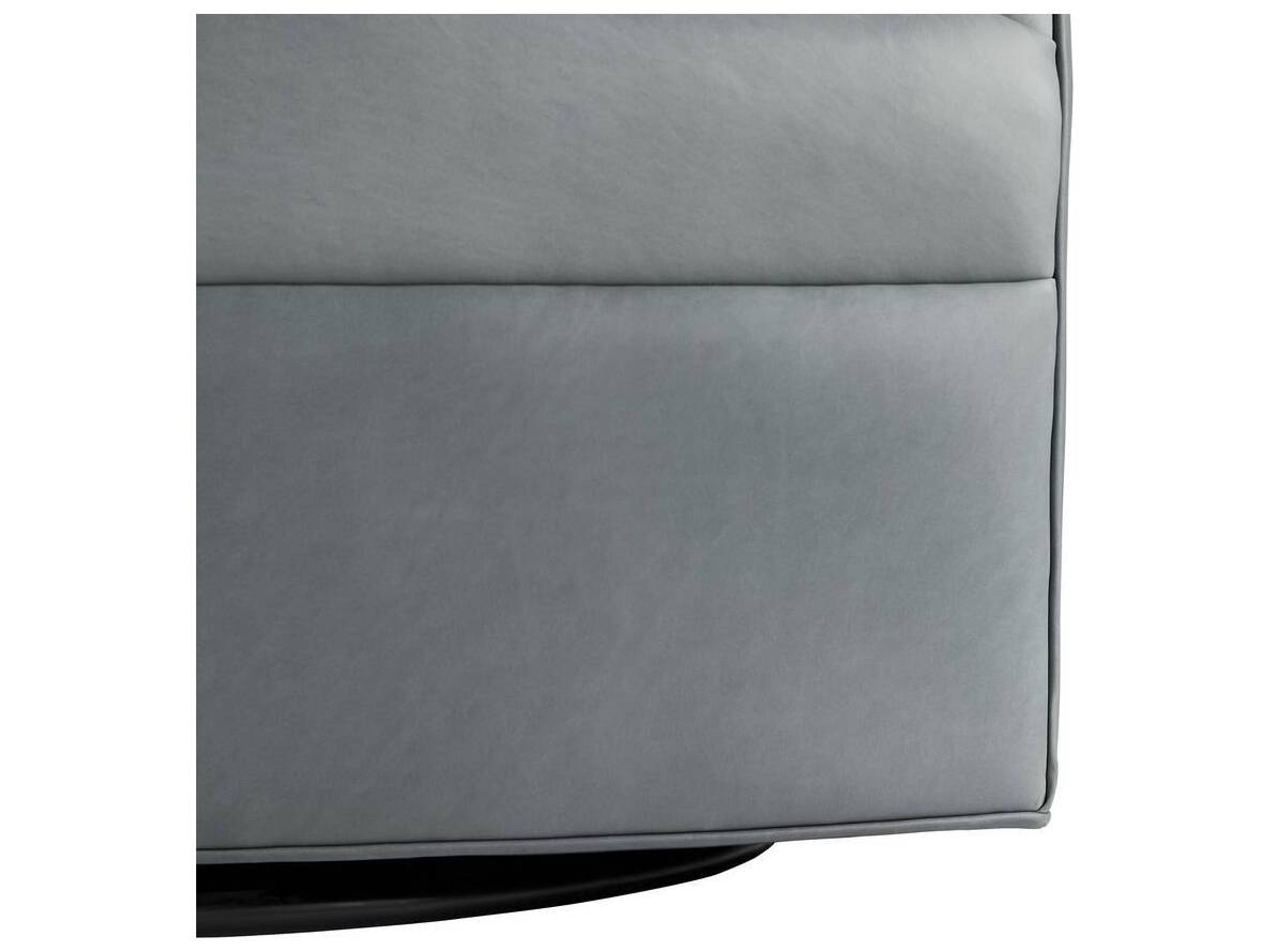 Arteriors Home Delfino Swivel Gray Leather Accent Chair