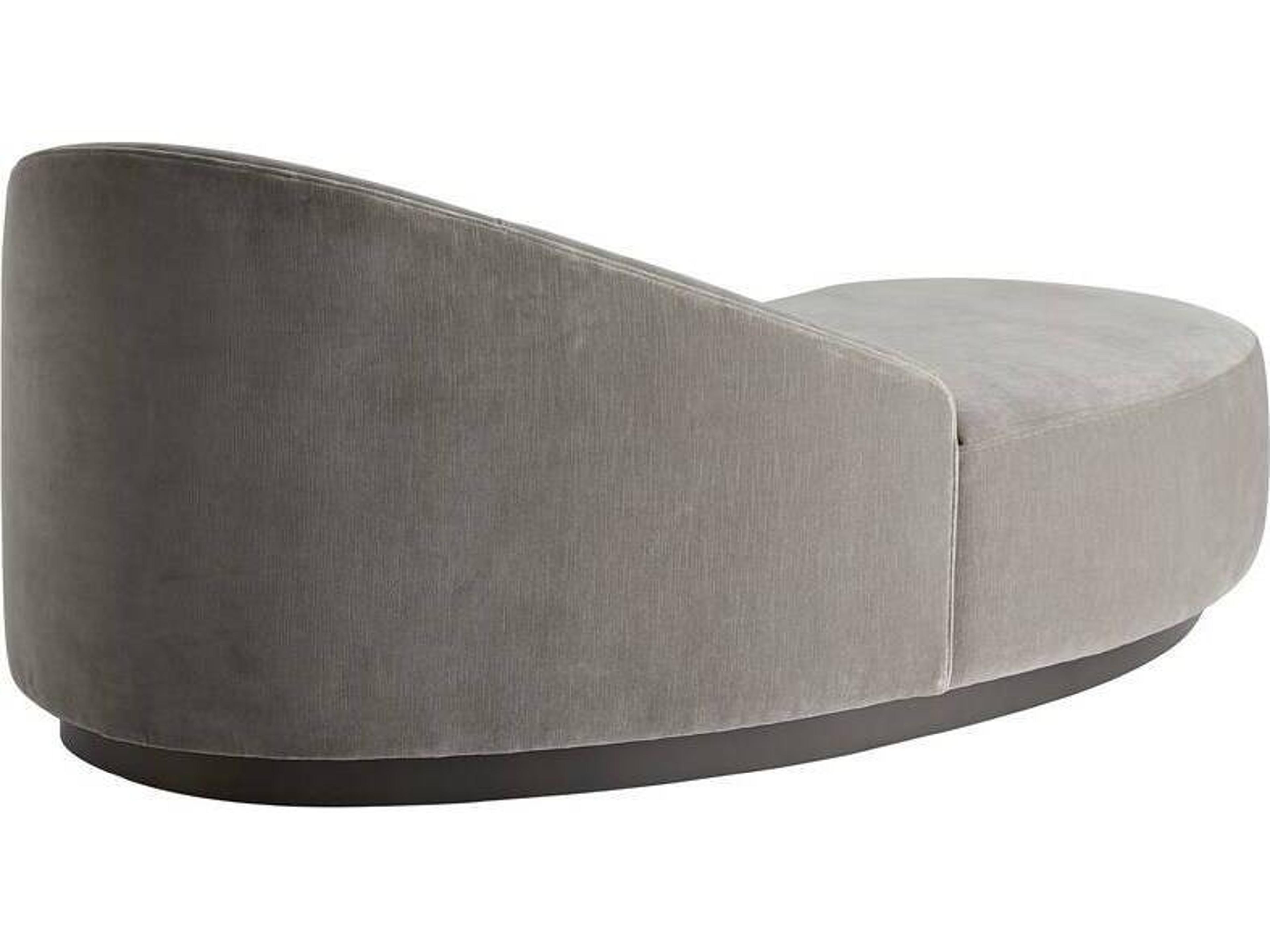 Arteriors Home Turner Sharkskin Velvet Gray Upholstered Chaise