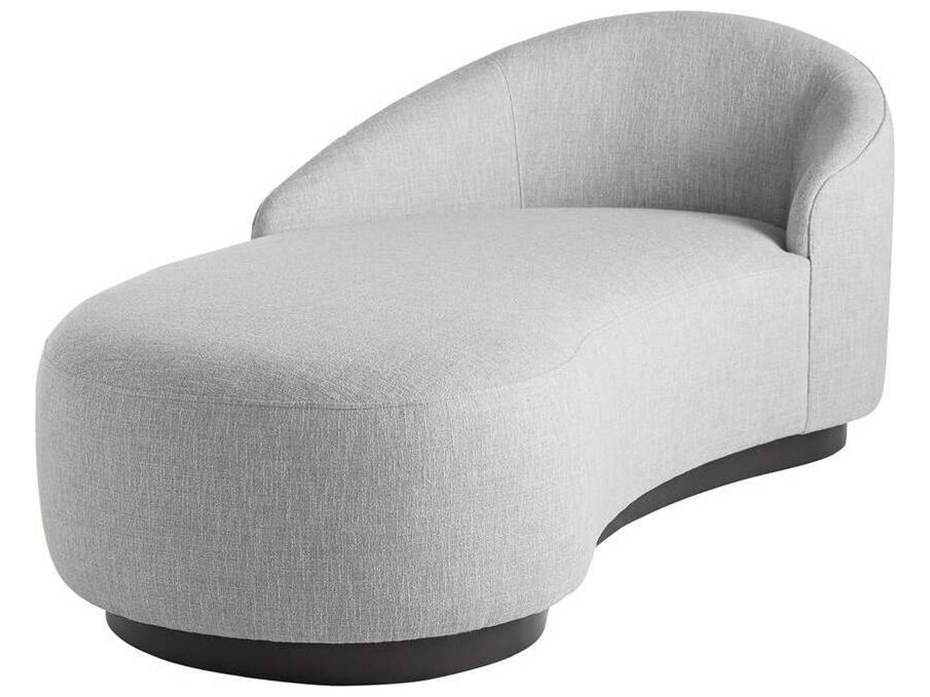 Arteriors Home Turner Iceberg Linen Gray Upholstered Chaise