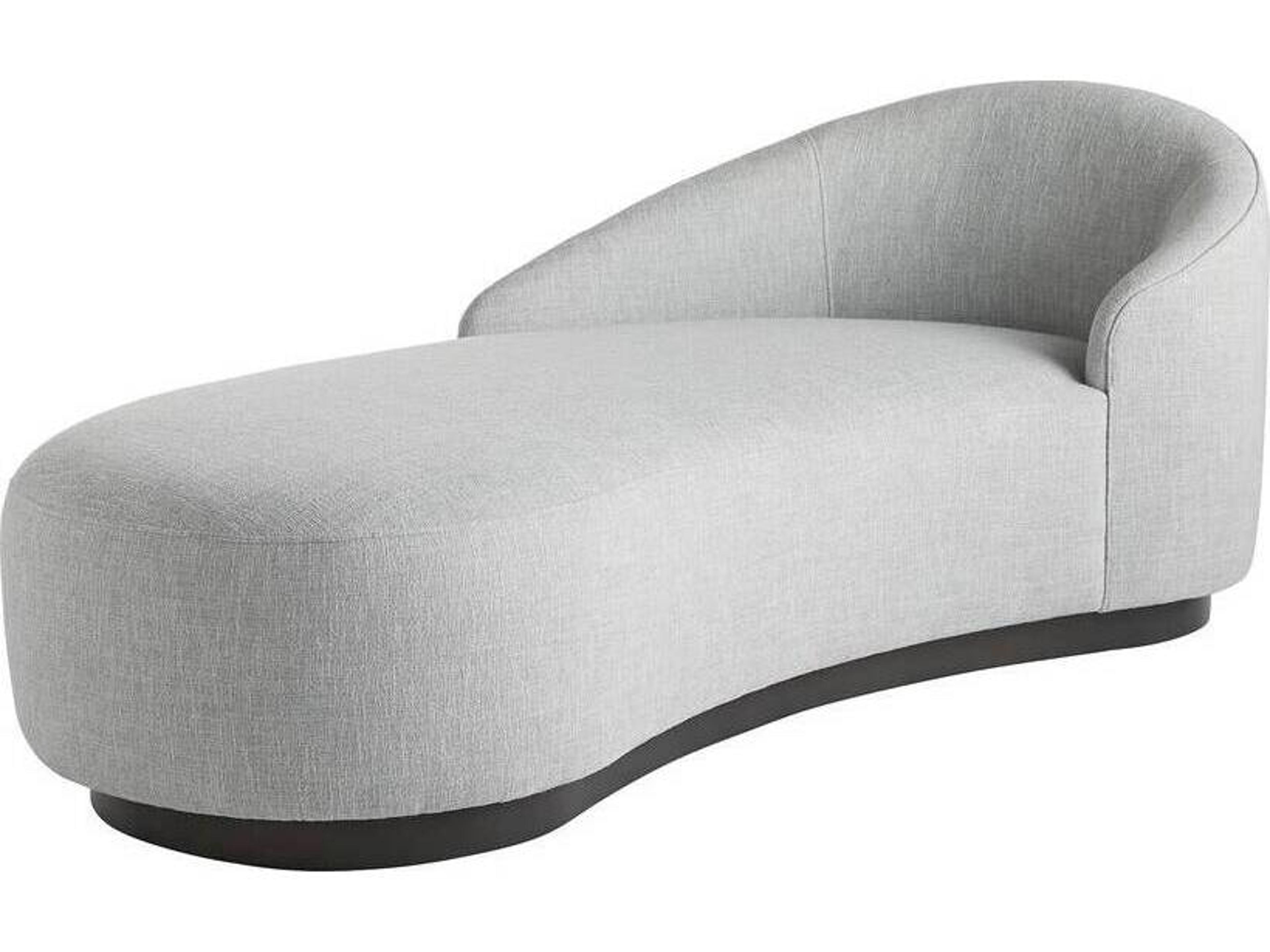Arteriors Home Turner Iceberg Linen Gray Upholstered Chaise