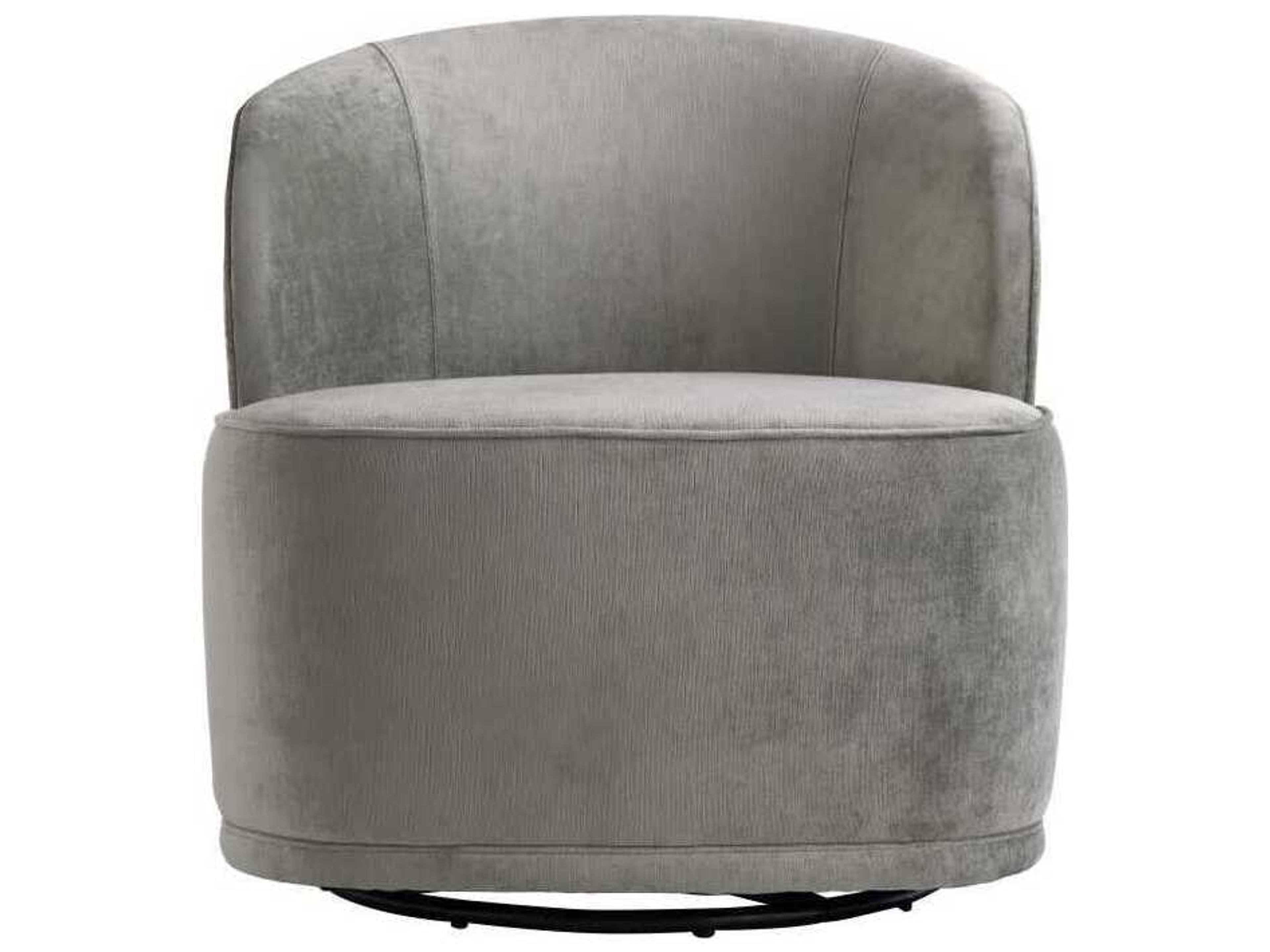 Arteriors Home Swivel Gray Velvet Accent Chair