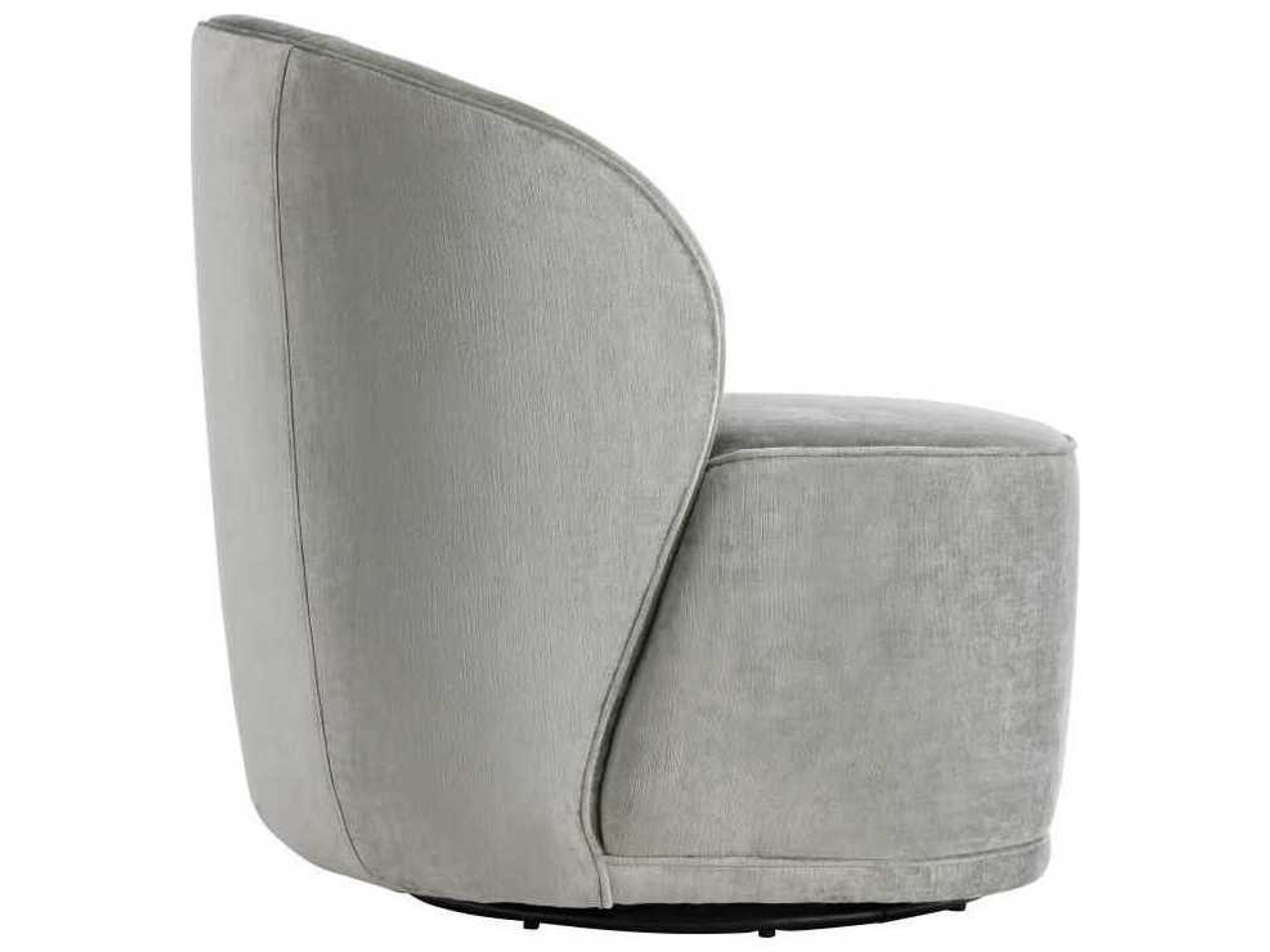 Arteriors Home Swivel Gray Velvet Accent Chair