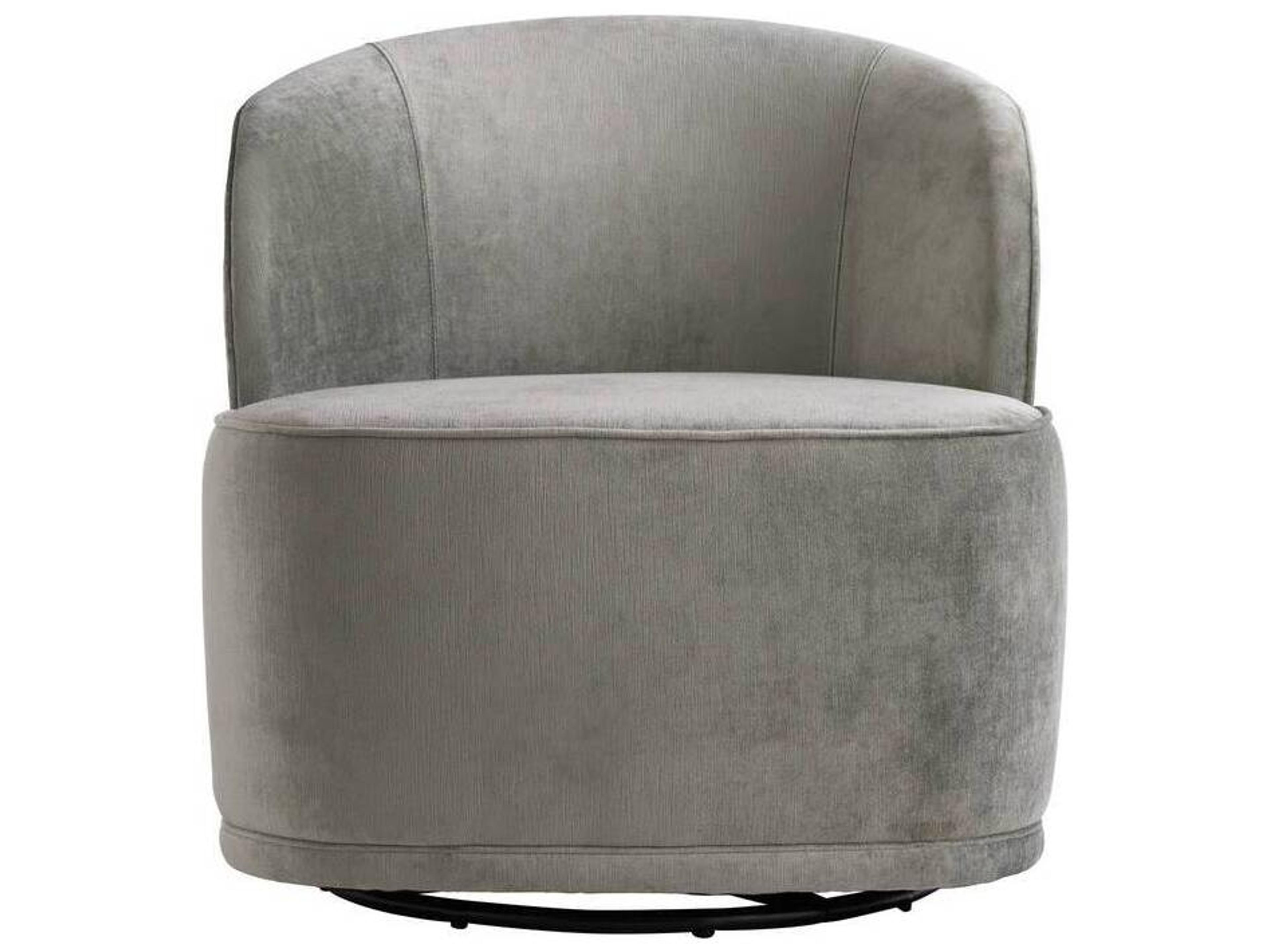 Arteriors Home Swivel Gray Velvet Accent Chair