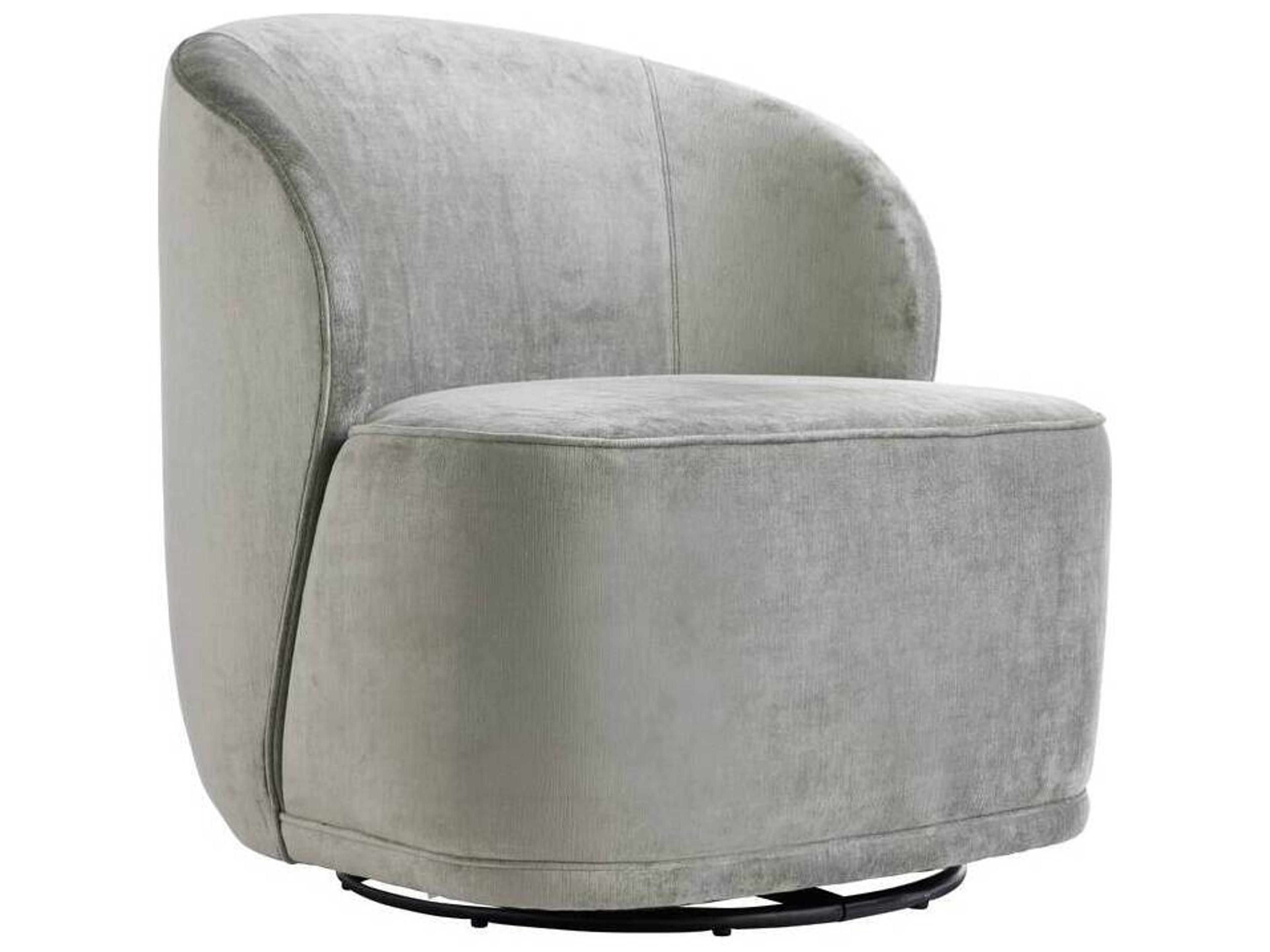 Arteriors Home Swivel Gray Velvet Accent Chair