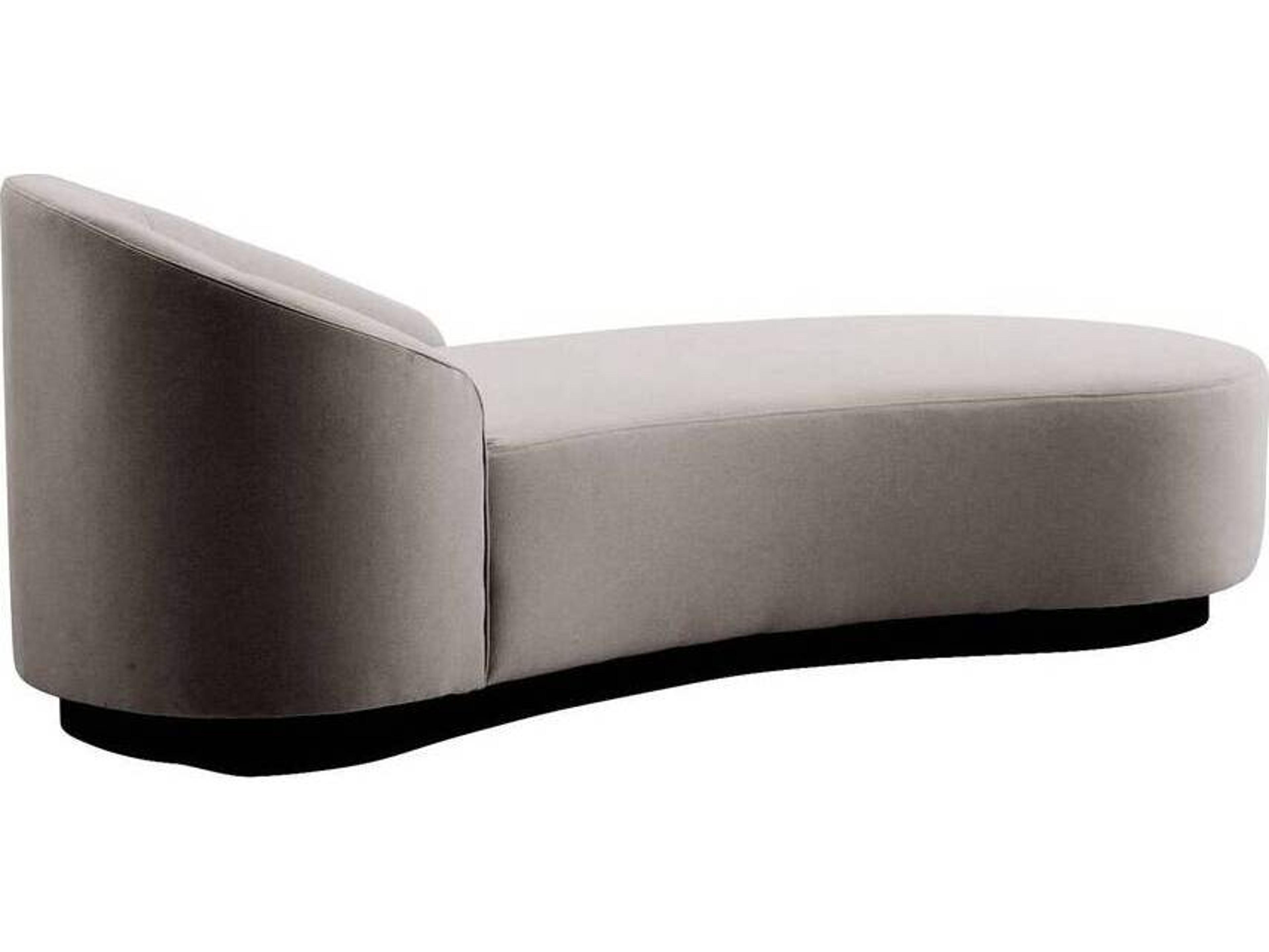 Turner Sharkskin Velvet Chaise Lounge with Grey Ash Base