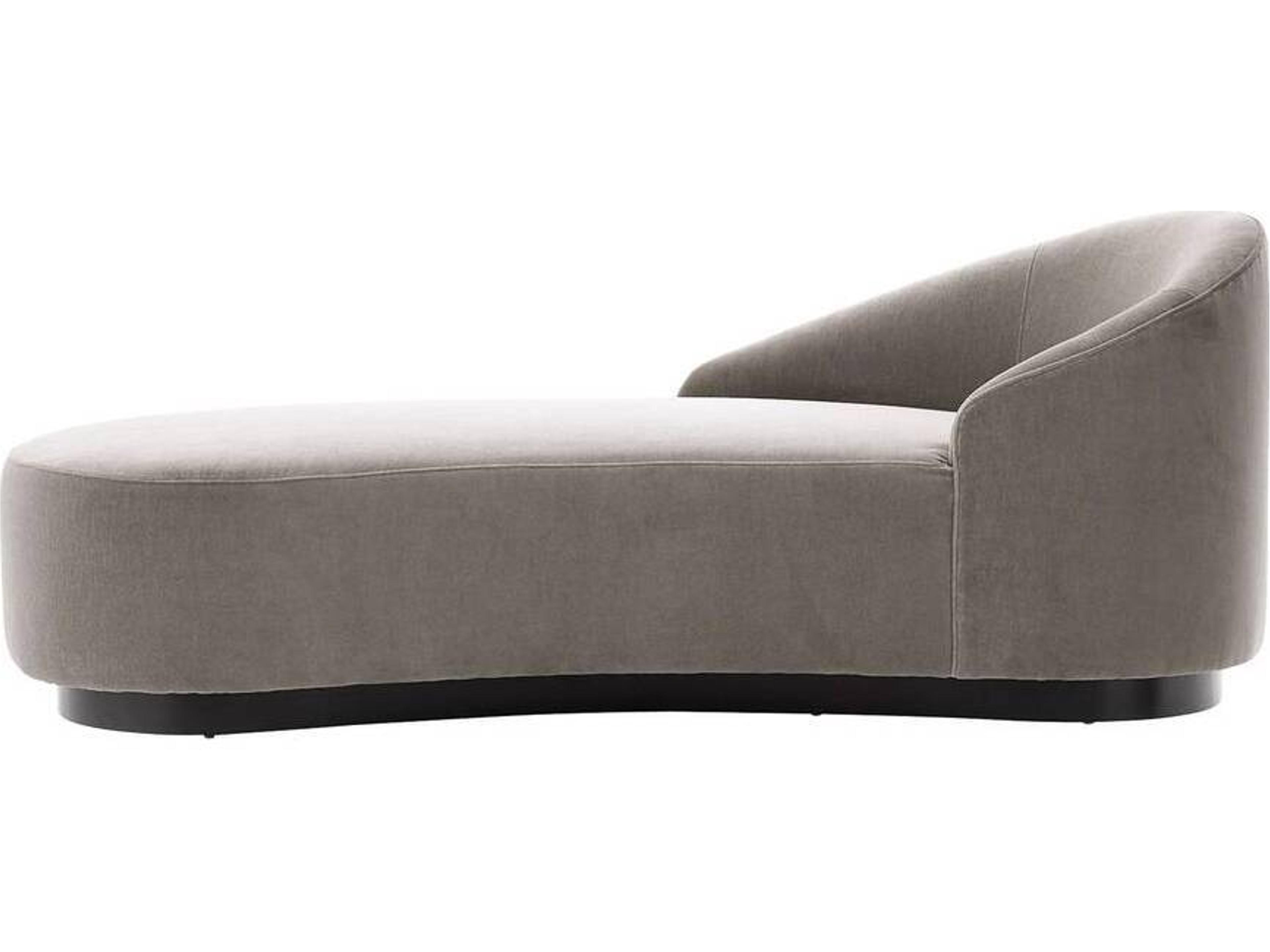 Arteriors Home Turner Sharkskin Grey Ash Velvet Upholstered Chaise