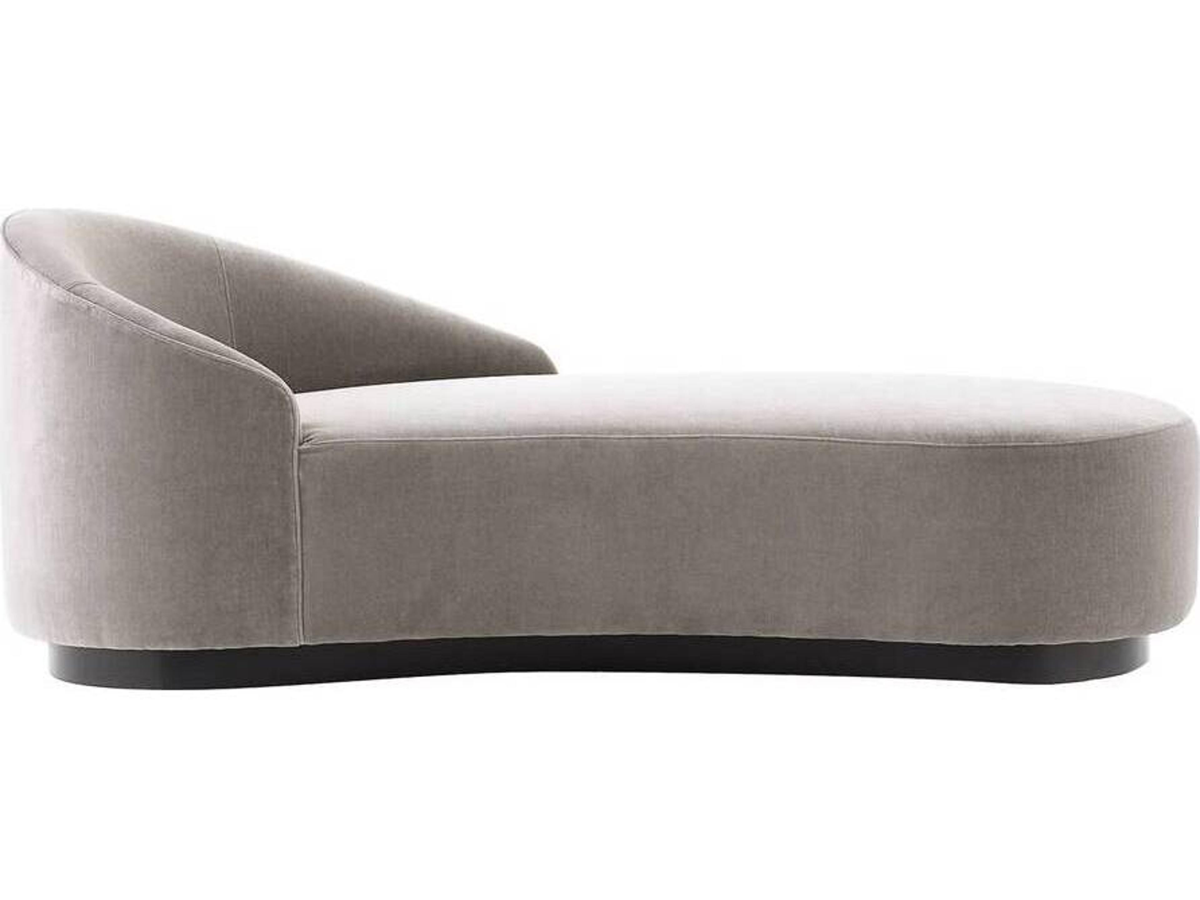 Arteriors Home Turner Sharkskin Grey Ash Velvet Upholstered Chaise
