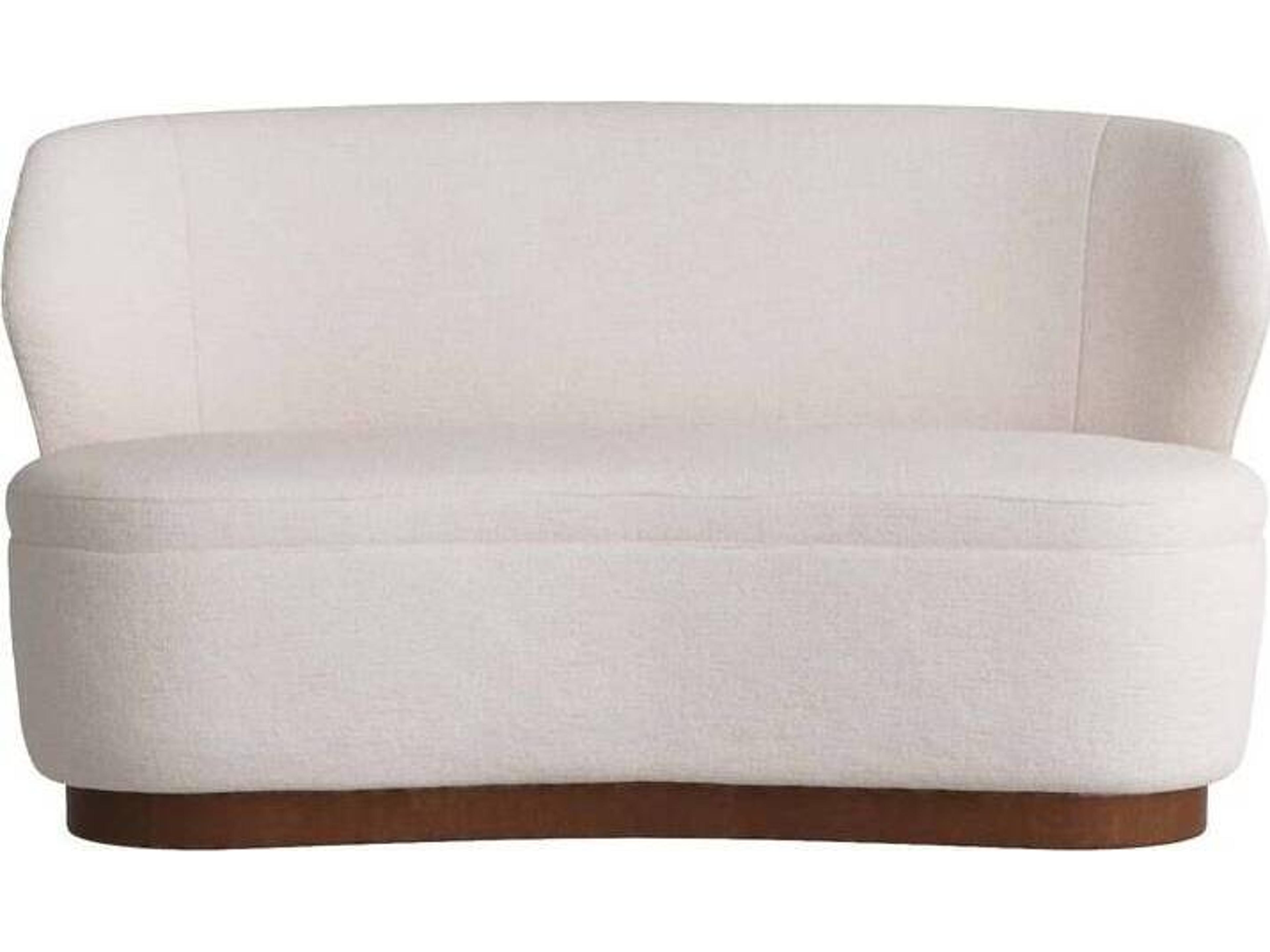 Arteriors Home Pasadena Cloud Dark Walnut White Upholstered Loveseat