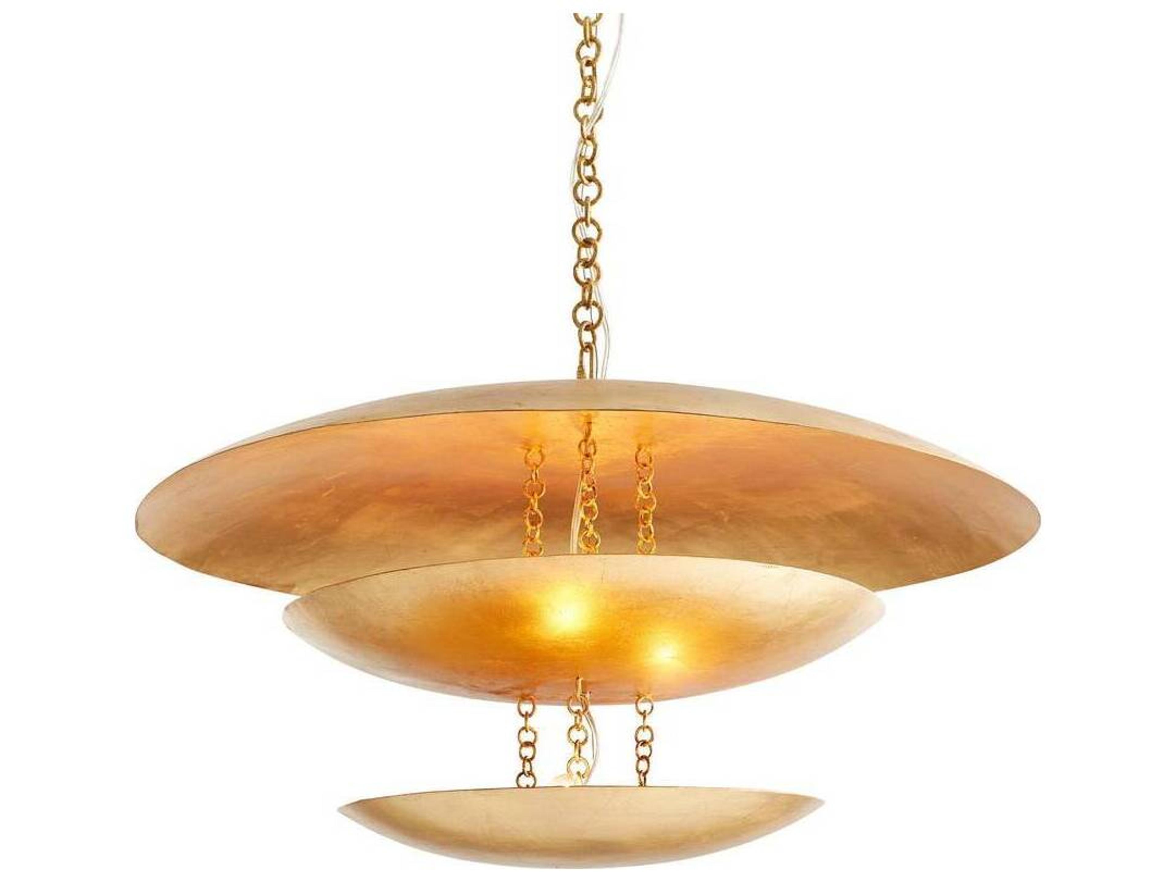 Arteriors Home Florko 8-Light Gold Leaf Bowl Pendant