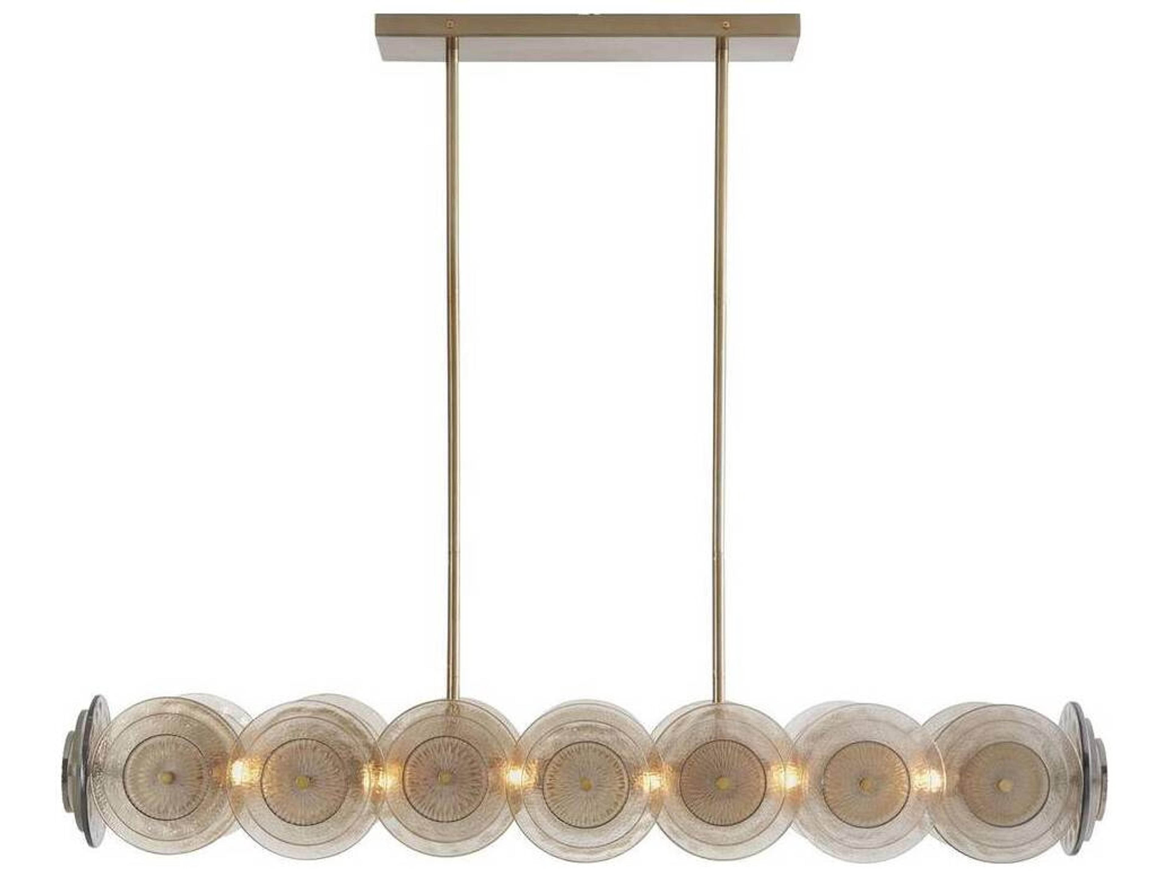 Arteriors Home Kinlee 12-Light Antique Brass Linear Island Pendant