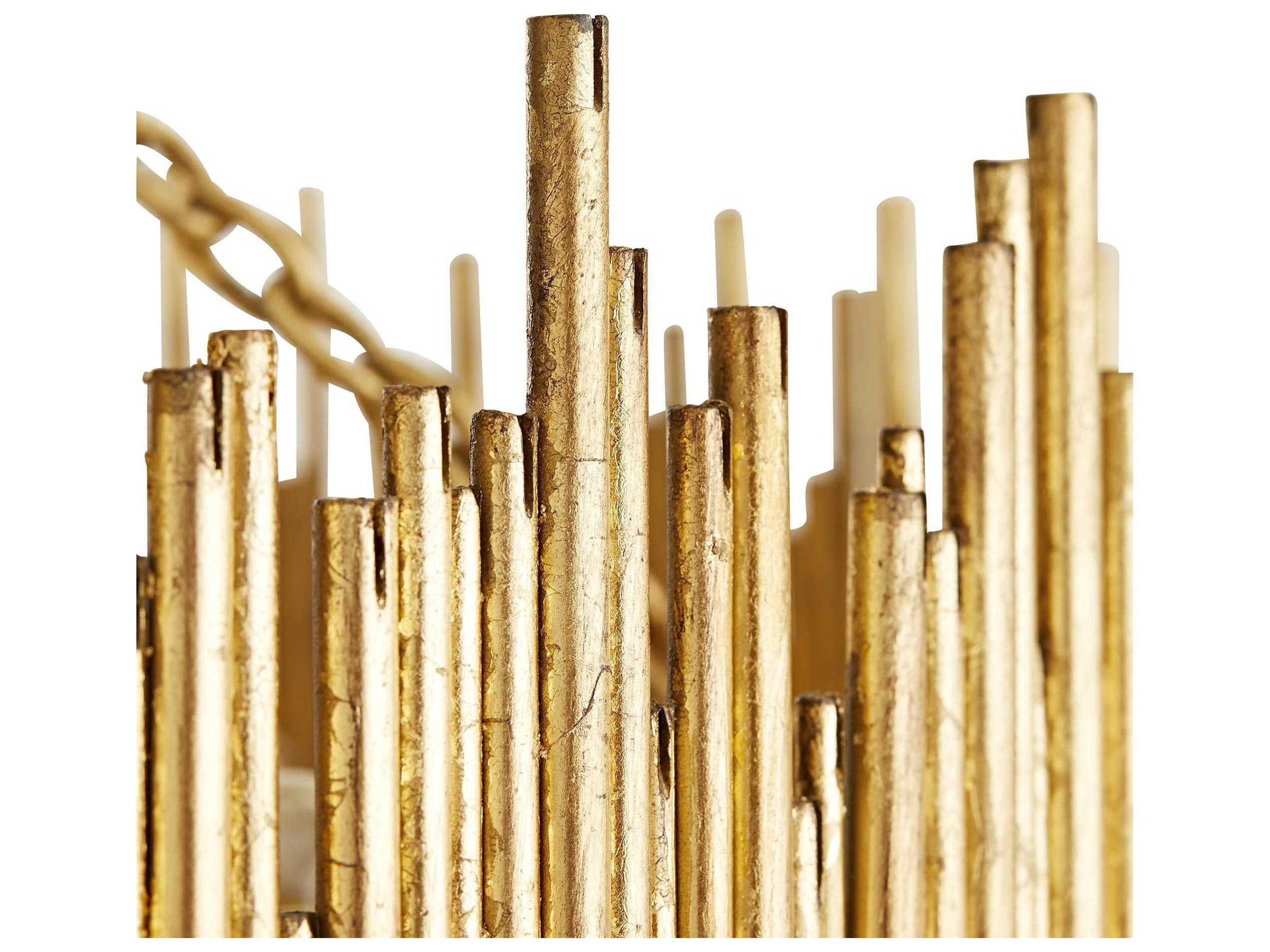 Arteriors Home Prescott 8-Light Gold Leaf Tiered Pendant