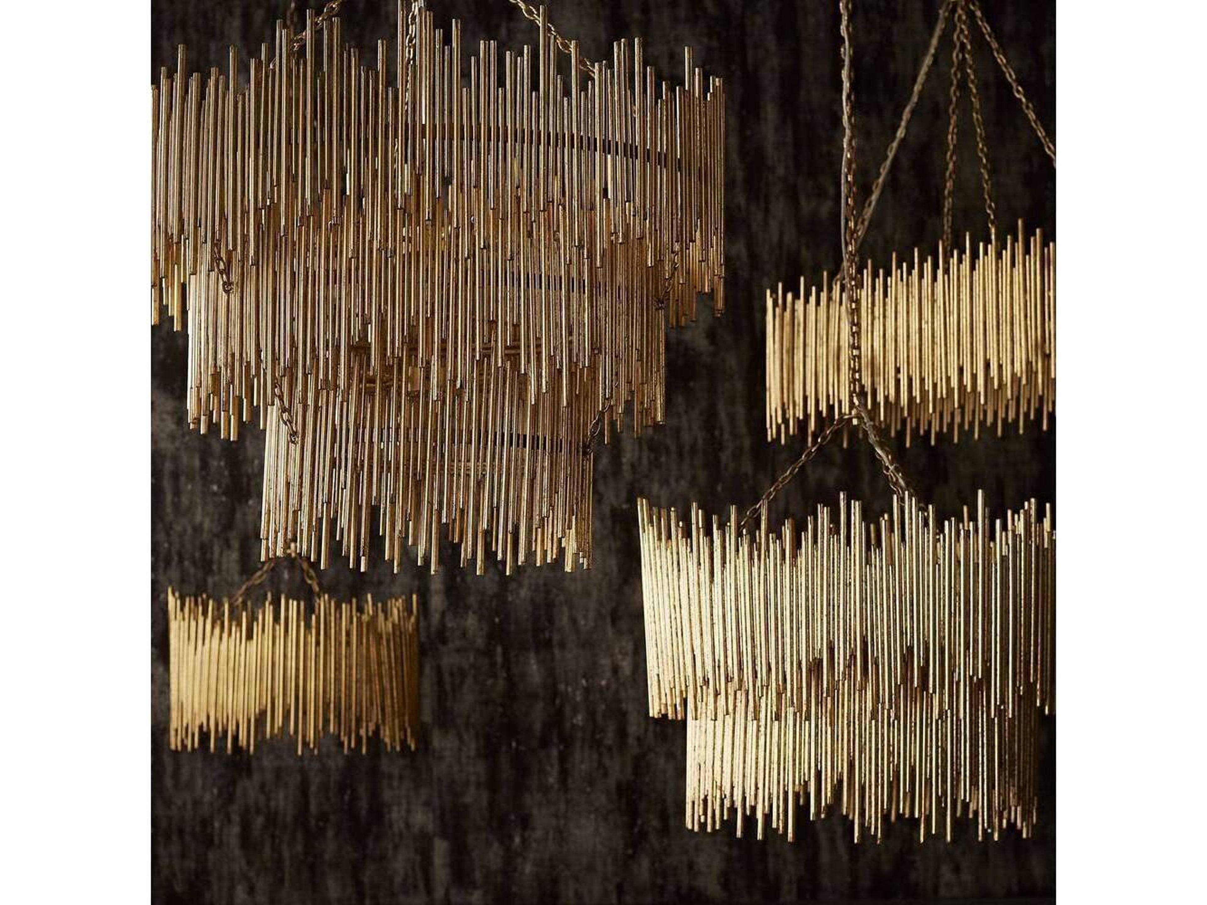 Arteriors Home Prescott 12-Light Gold Leaf Tiered Chandelier