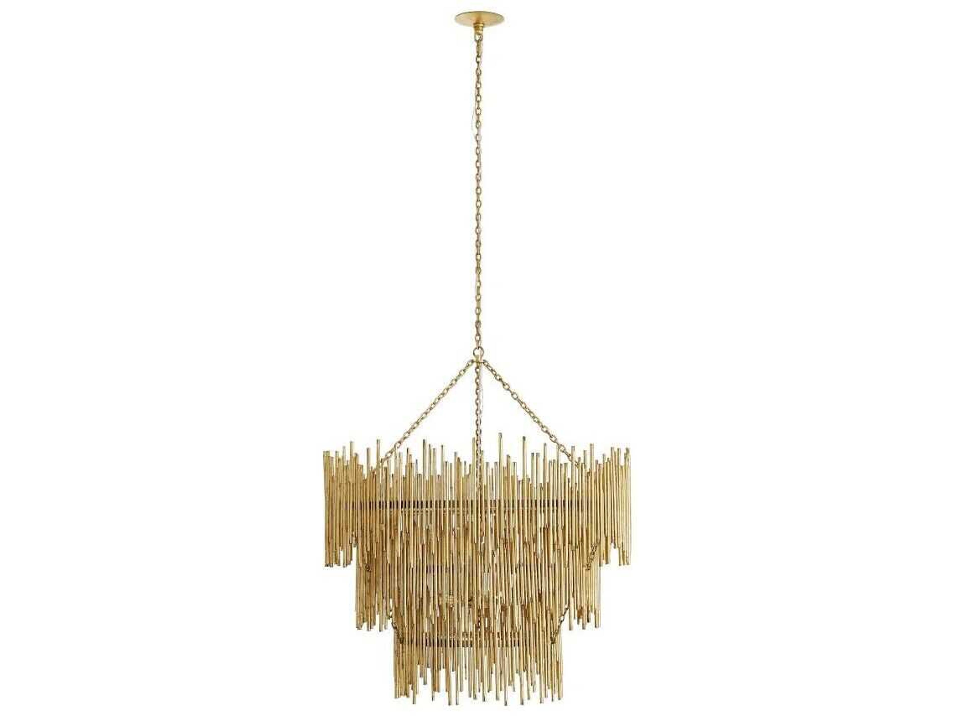 Arteriors Home Prescott 12-Light Gold Leaf Tiered Chandelier