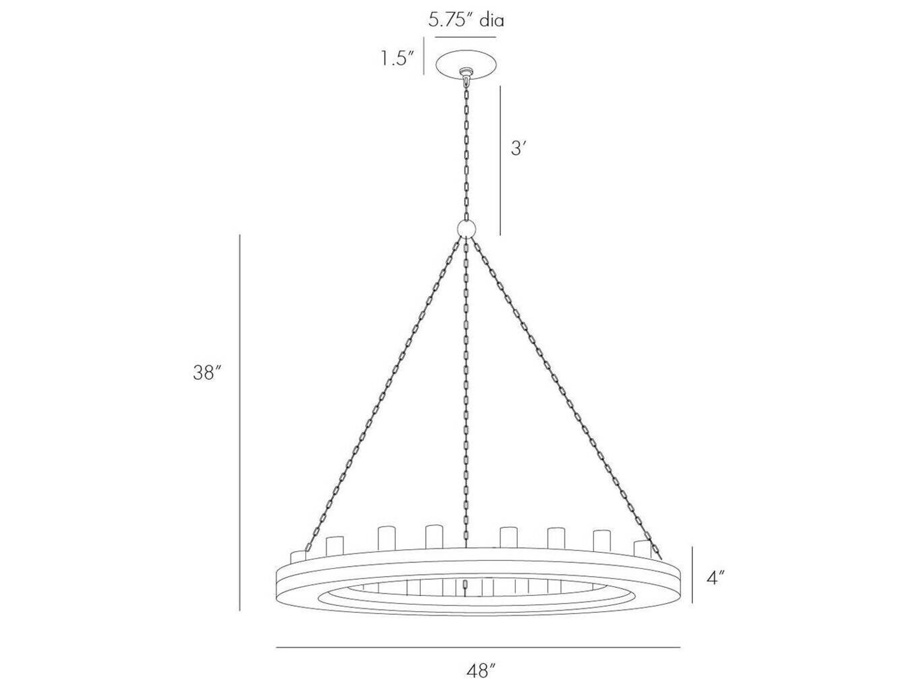 Arteriors Home Geoffrey 12-Light Gray Round Chandelier