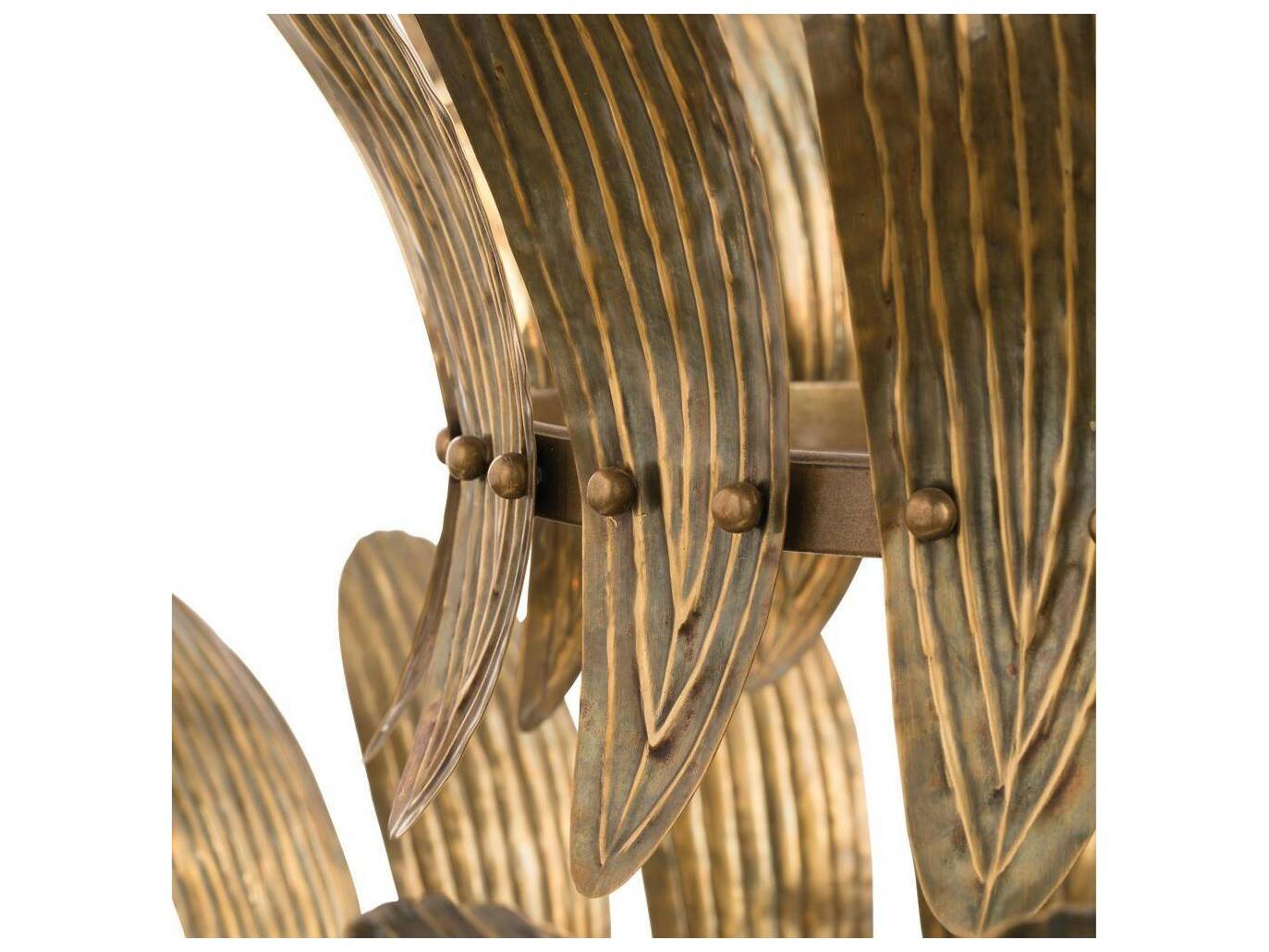 Arteriors Home Analise 8-Light Vintage Brass Tiered Chandelier