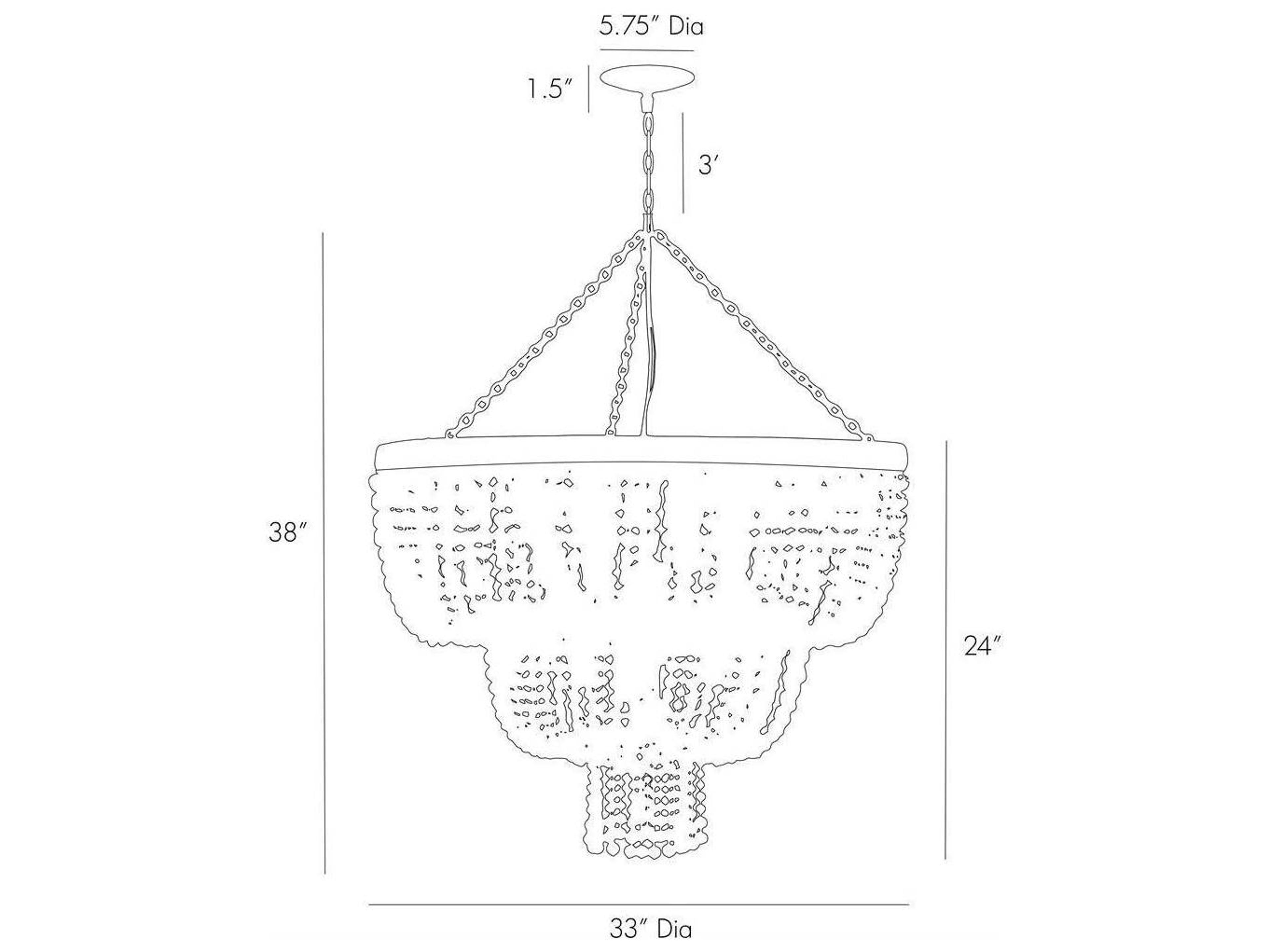 Arteriors Home Chappellet 12-Light Off White Tiered Chandelier
