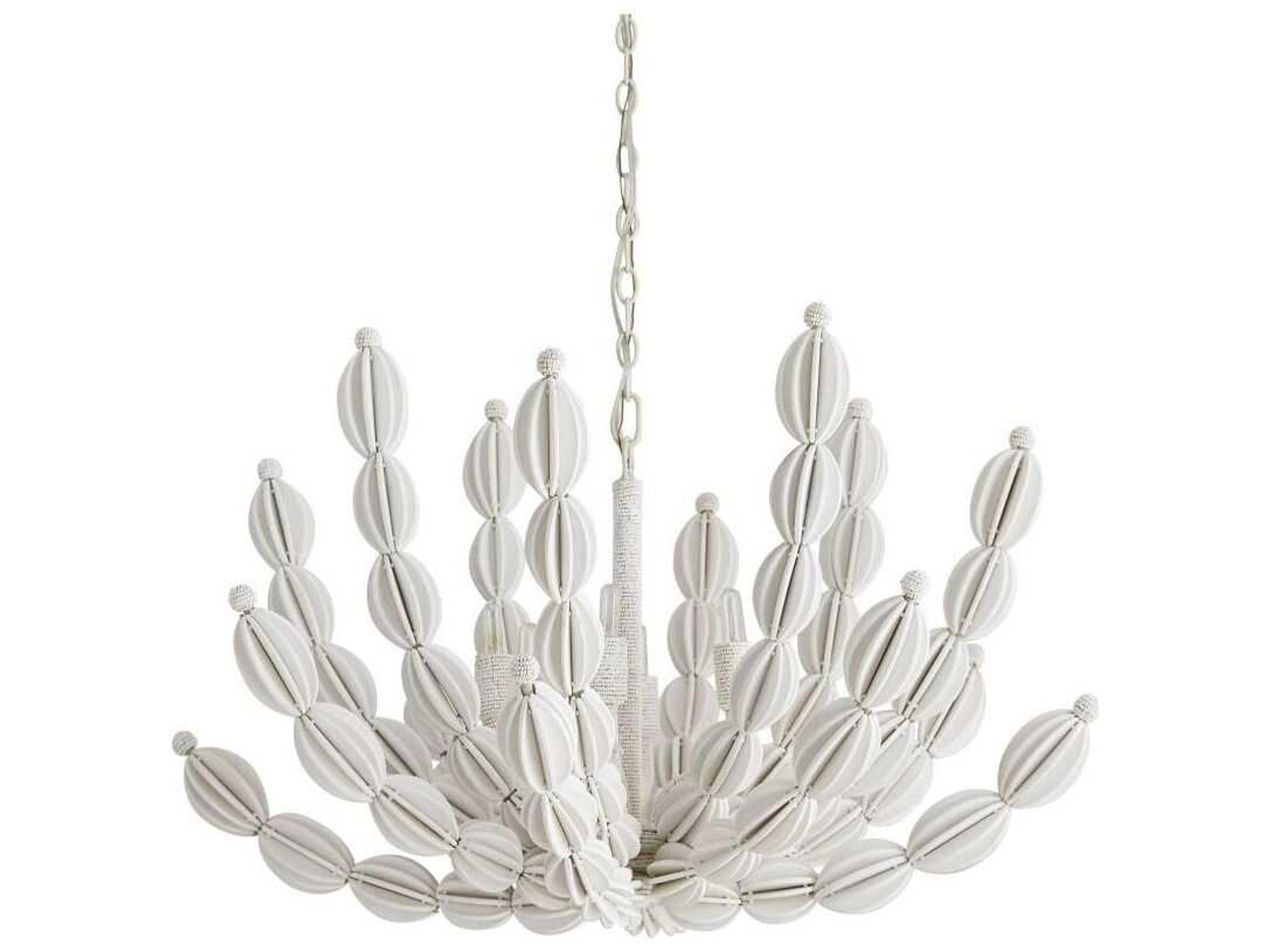 Arteriors Home Indi 6-Light White Chandelier