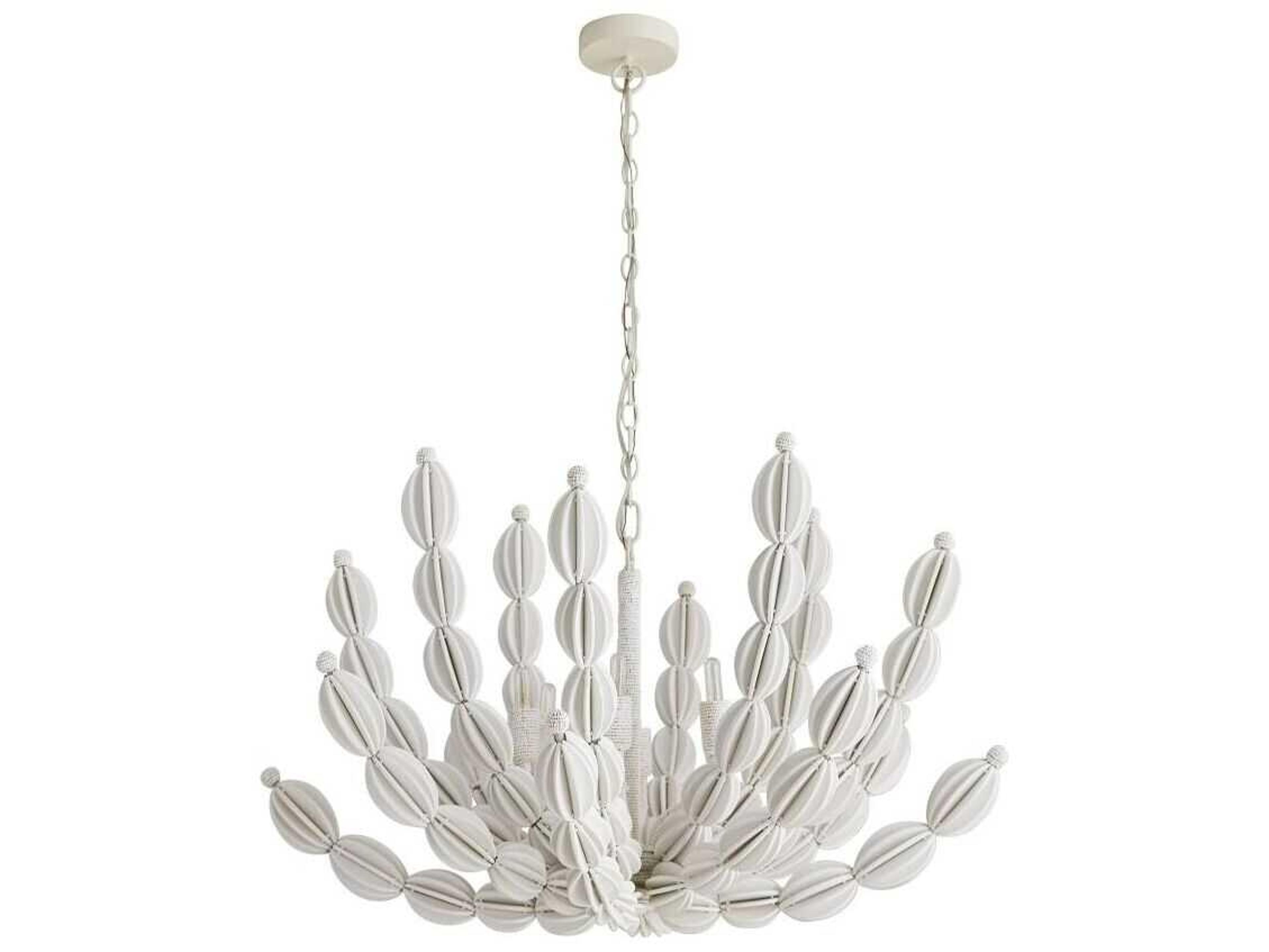 Arteriors Home Indi 6-Light White Chandelier