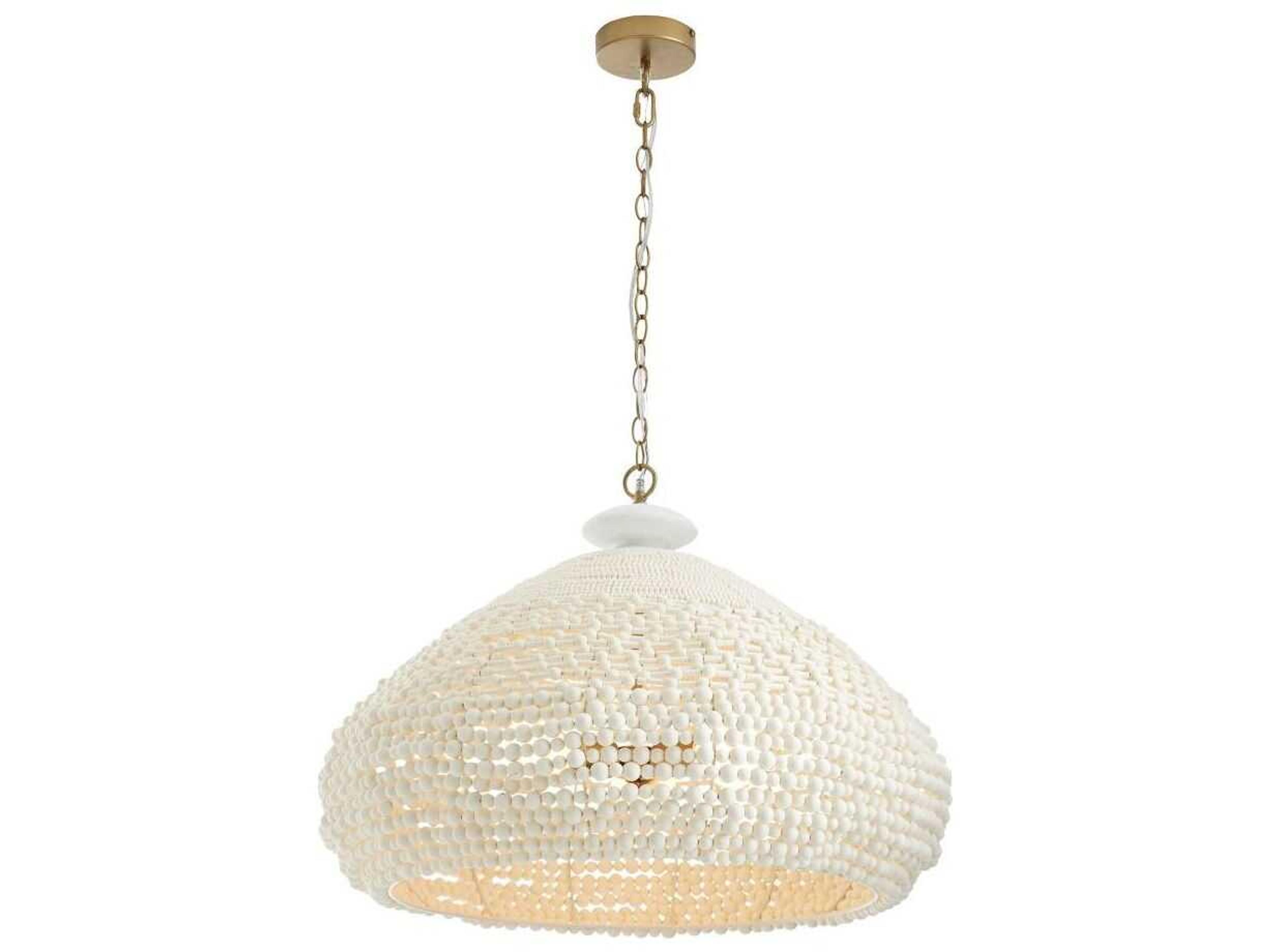 Arteriors Home Lilo 3-Light White Pendant