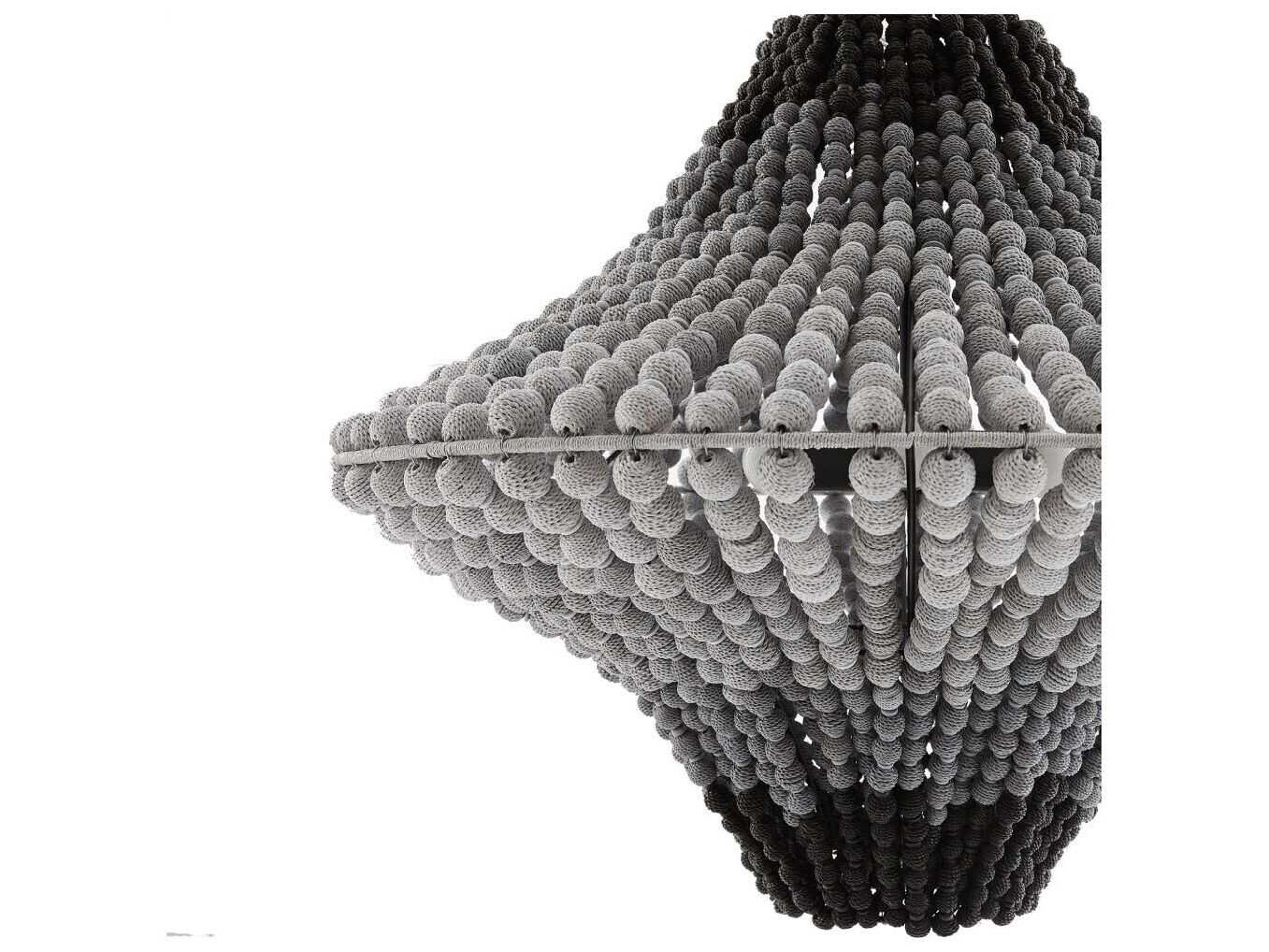 Arteriors Home Paradisa 3-Light Black Gray Ombre Coco Beads Pendant