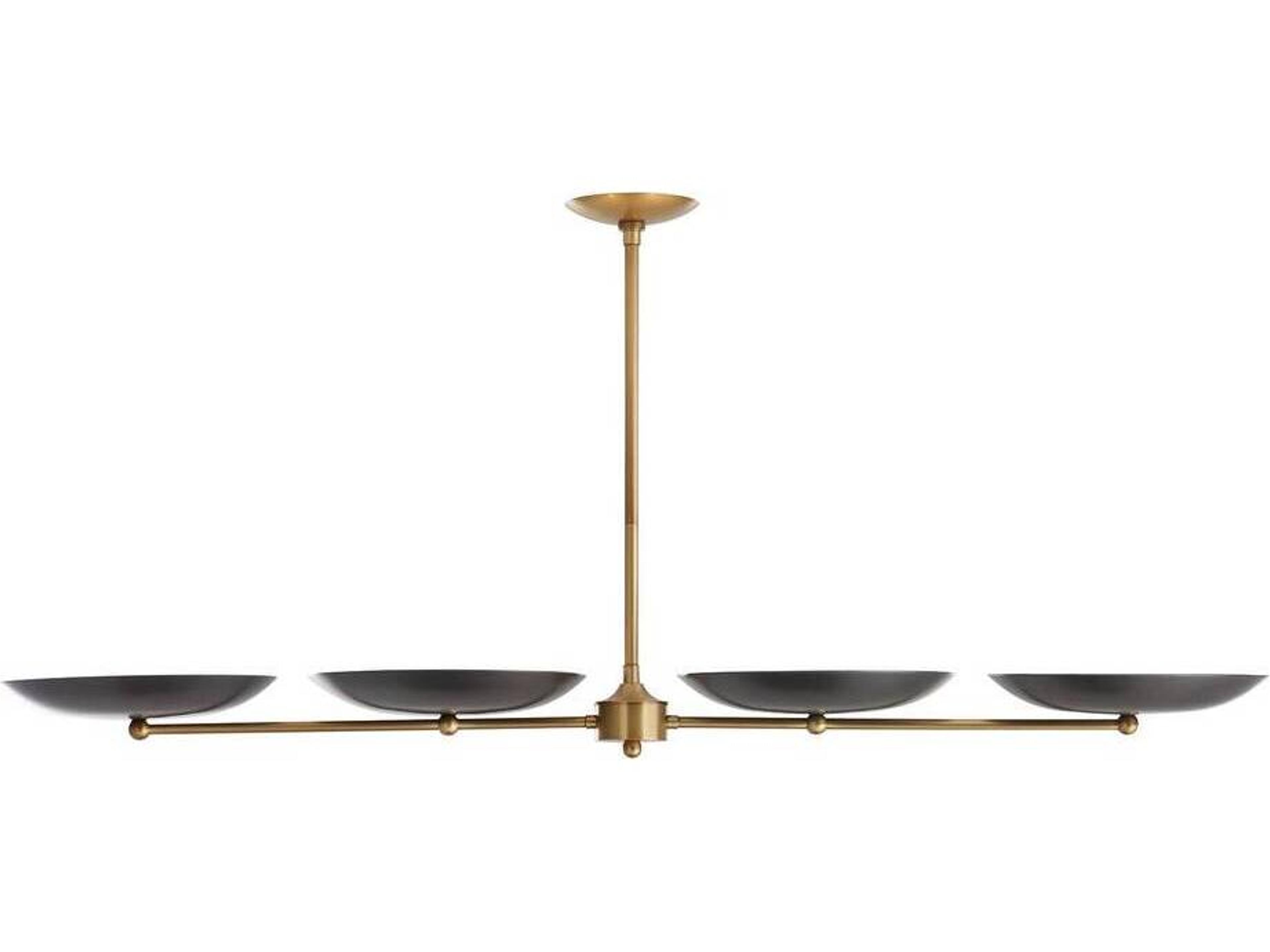 Griffith Linear Chandelier Bronze and Antique Brass