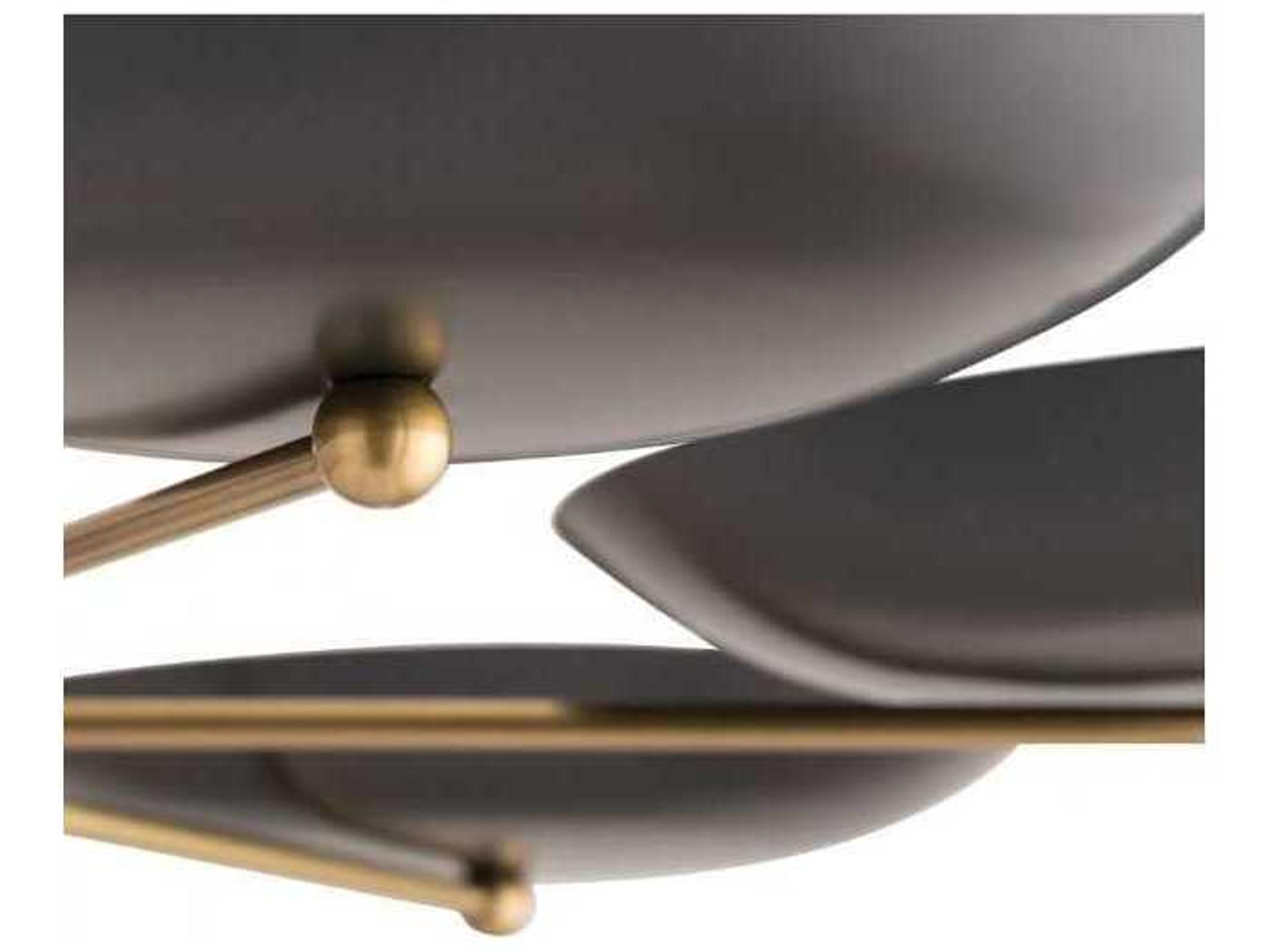 Arteriors Home Griffith 6-Light Antique Brass Bowl Linear Chandelier